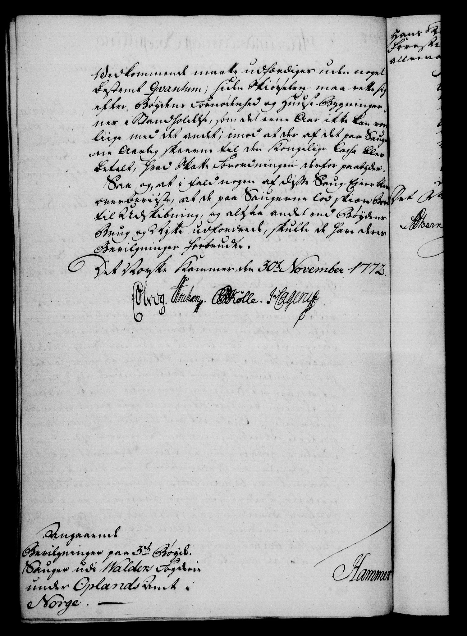 Rentekammeret, Kammerkanselliet, RA/EA-3111/G/Gf/Gfa/L0054: Norsk relasjons- og resolusjonsprotokoll (merket RK 52.54), 1771-1772, p. 797