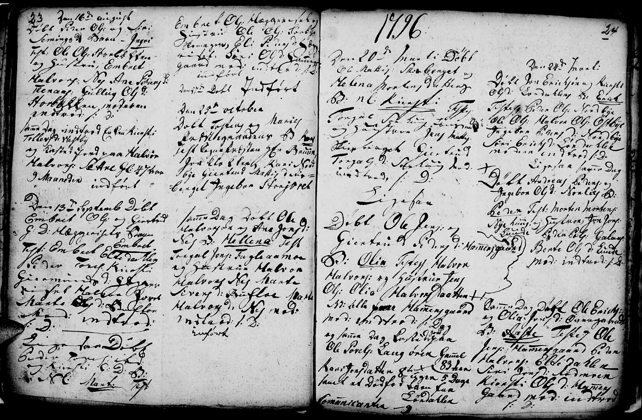 Trysil prestekontor, SAH/PREST-046/H/Ha/Hab/L0001: Parish register (copy) no. 1, 1781-1799, p. 23-24