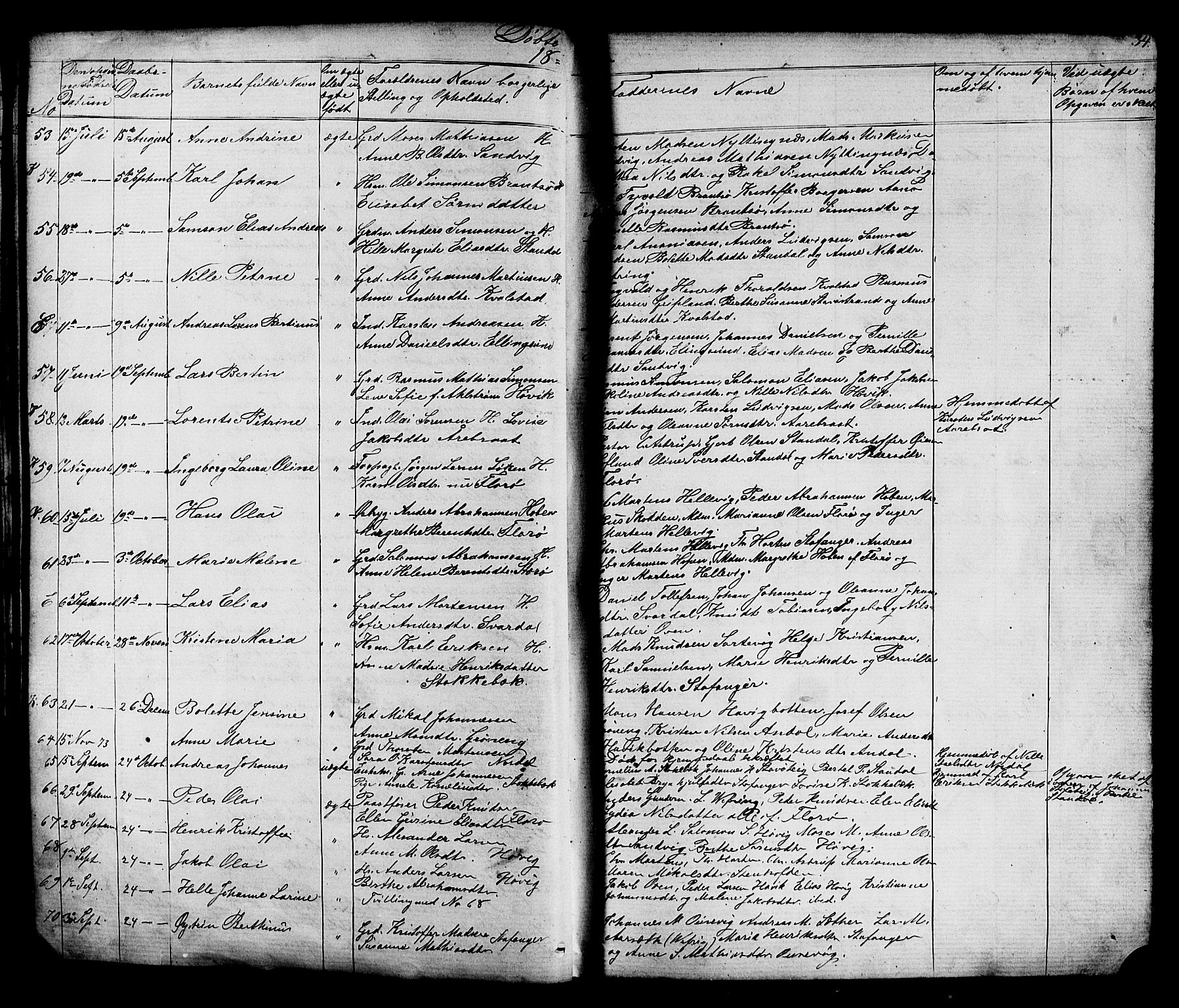 Kinn sokneprestembete, AV/SAB-A-80801/H/Hab/Habc/L0002: Parish register (copy) no. C 2, 1869-1918, p. 34