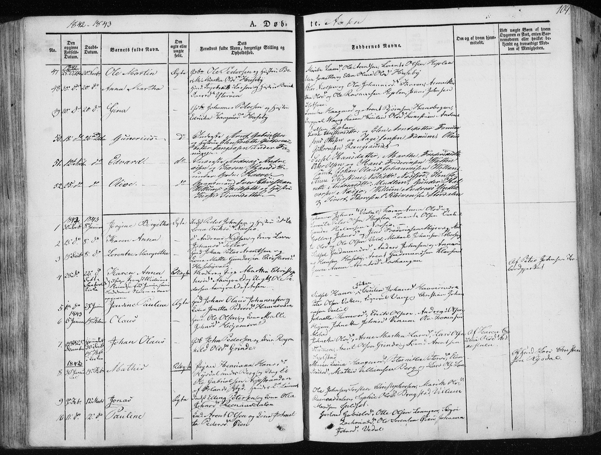 Ministerialprotokoller, klokkerbøker og fødselsregistre - Nord-Trøndelag, SAT/A-1458/713/L0115: Parish register (official) no. 713A06, 1838-1851, p. 104