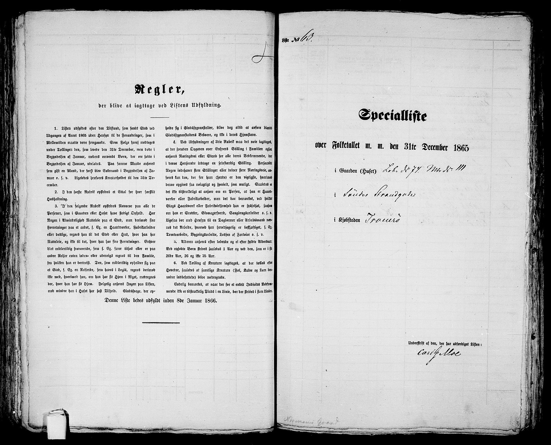 RA, 1865 census for Tromsø, 1865, p. 135