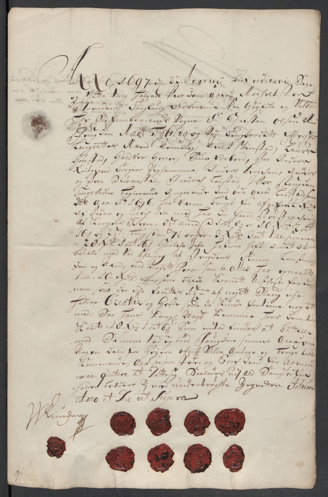 Rentekammeret inntil 1814, Reviderte regnskaper, Fogderegnskap, AV/RA-EA-4092/R61/L4106: Fogderegnskap Strinda og Selbu, 1696-1697, p. 135