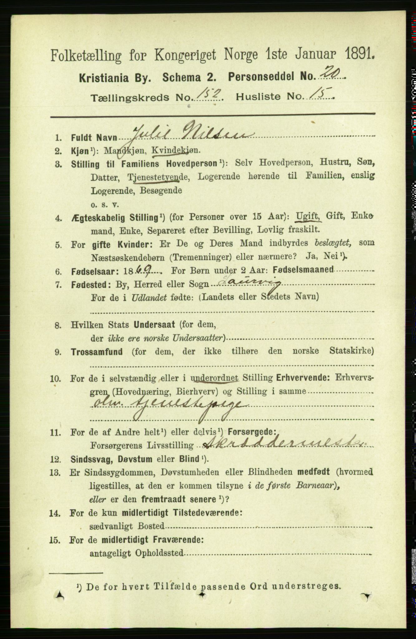 RA, 1891 census for 0301 Kristiania, 1891, p. 85676