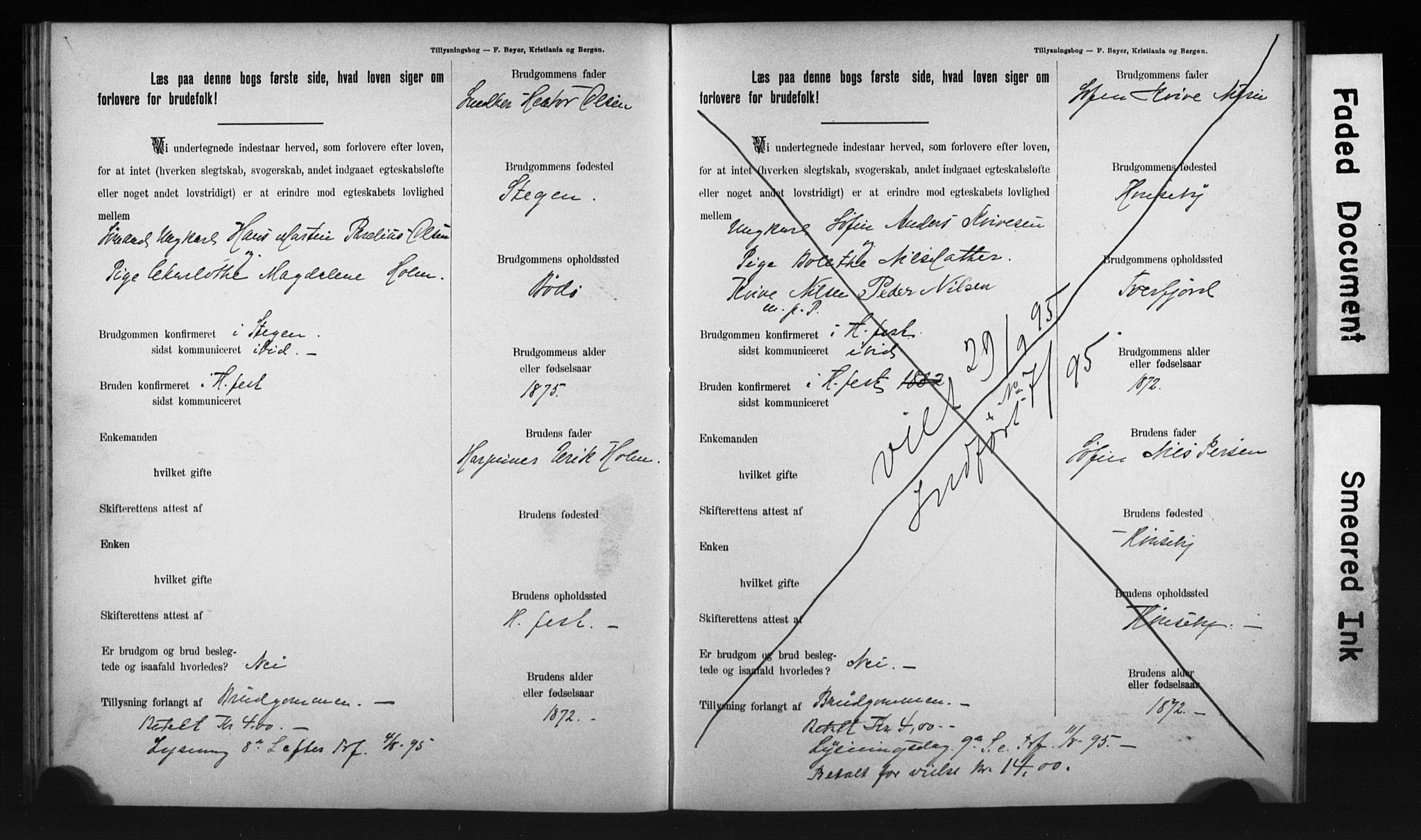 Hammerfest sokneprestkontor, AV/SATØ-S-1347/I/Ib/L0070/0003: Banns register no. 70.3, 1893-1896