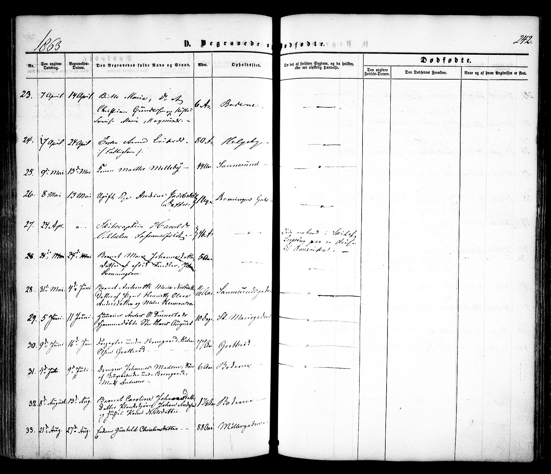 Sarpsborg prestekontor Kirkebøker, AV/SAO-A-2006/F/Fa/L0001: Parish register (official) no. 1, 1859-1868, p. 242