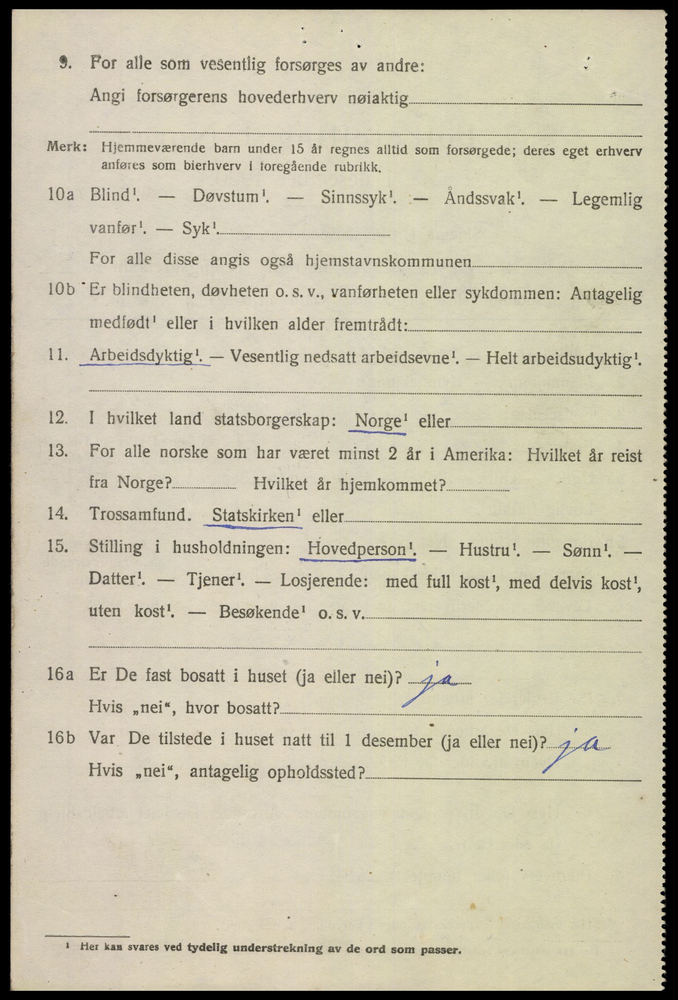 SAK, 1920 census for Dypvåg, 1920, p. 4664
