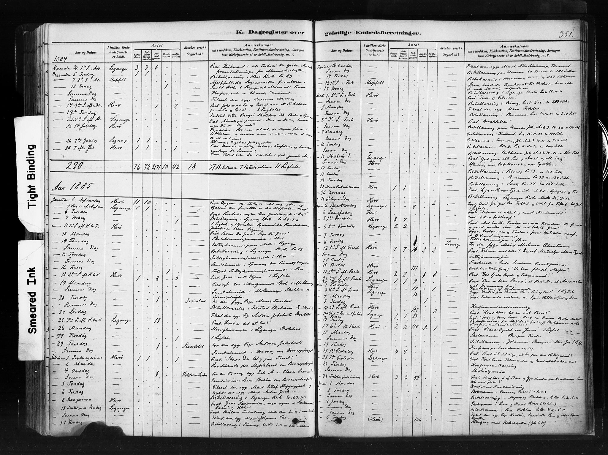Ministerialprotokoller, klokkerbøker og fødselsregistre - Møre og Romsdal, SAT/A-1454/507/L0073: Parish register (official) no. 507A08, 1878-1904, p. 351