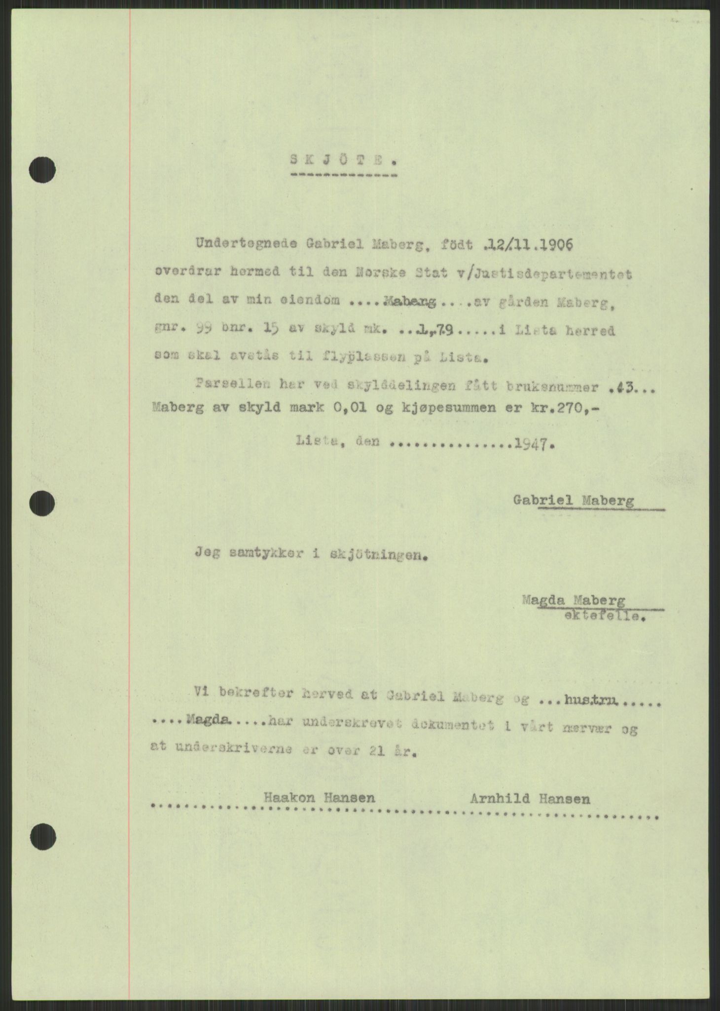 Forsvarsdepartementet, 10. kontor / Oppgjørskontoret, AV/RA-RAFA-1225/D/Db/L0182: Lista oppgjørskontor, 1942-1950, p. 55