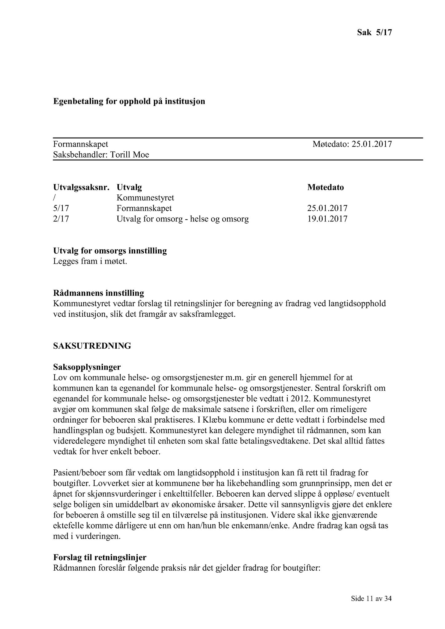 Klæbu Kommune, TRKO/KK/02-FS/L010: Formannsskapet - Møtedokumenter, 2017, p. 12