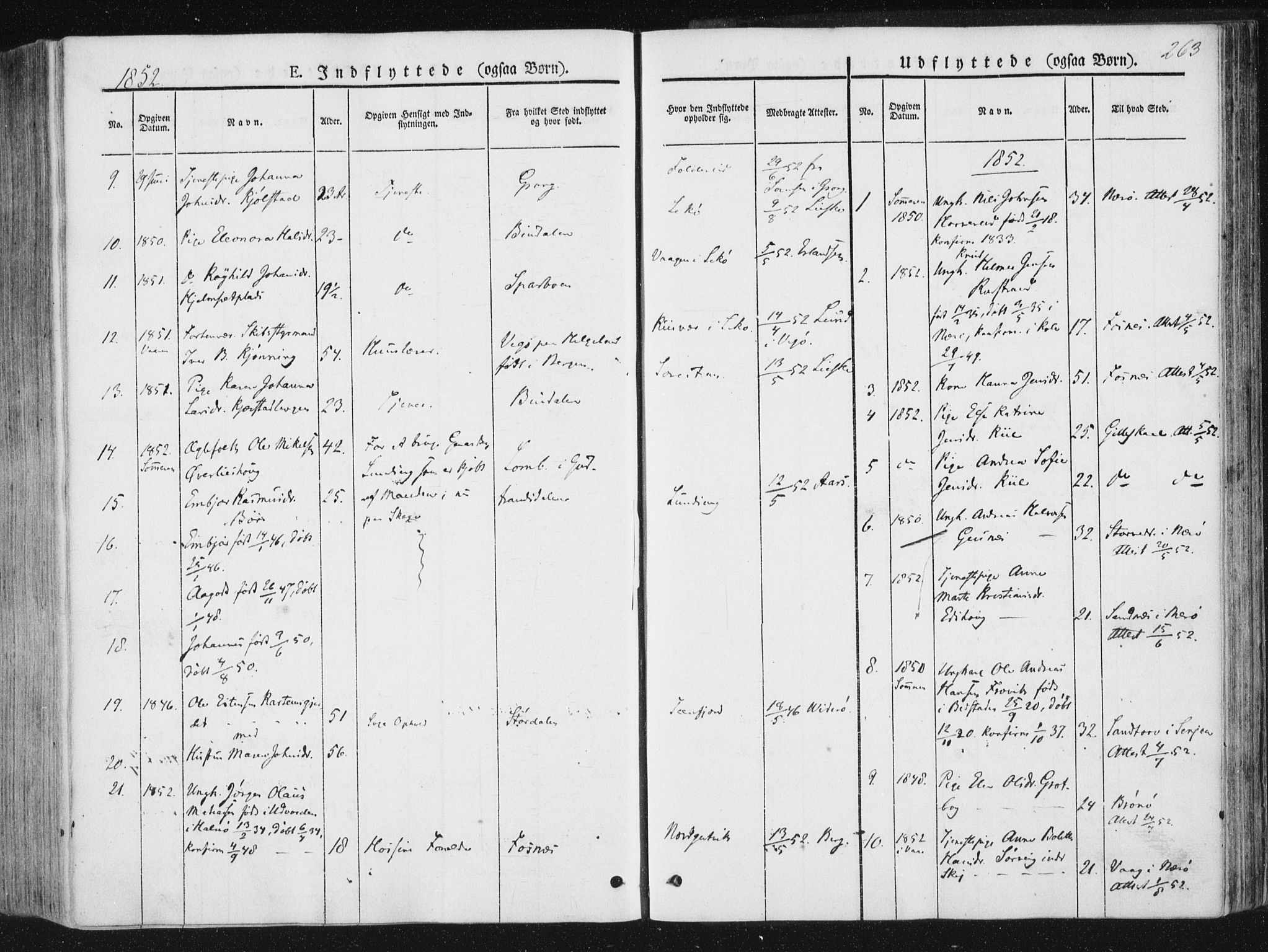 Ministerialprotokoller, klokkerbøker og fødselsregistre - Nord-Trøndelag, SAT/A-1458/780/L0640: Parish register (official) no. 780A05, 1845-1856, p. 263