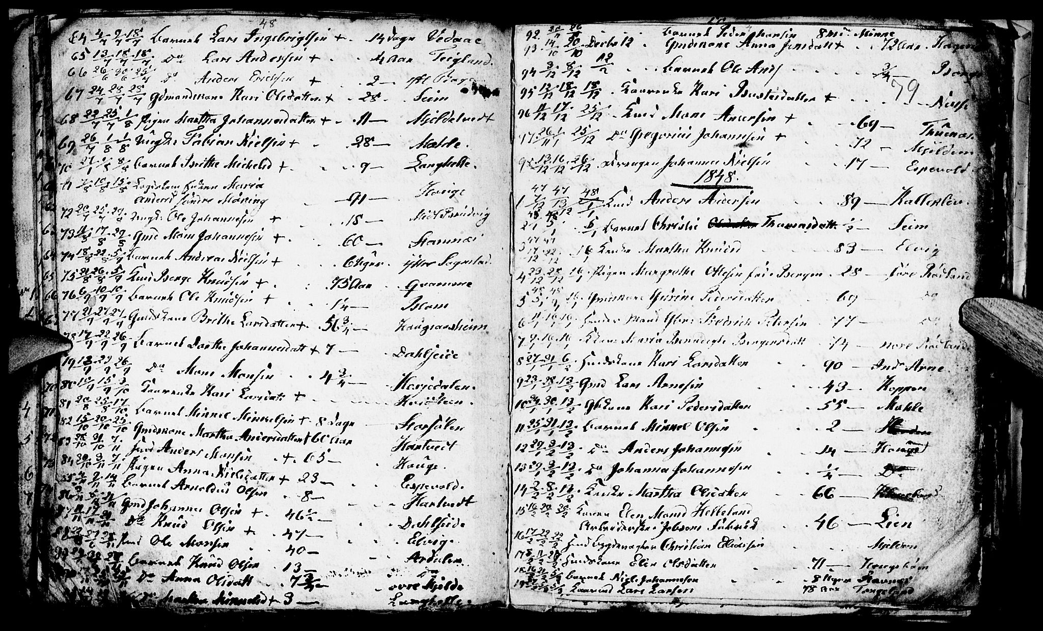 Haus sokneprestembete, SAB/A-75601/H/Hab: Parish register (copy) no. A 1, 1830-1855, p. 80