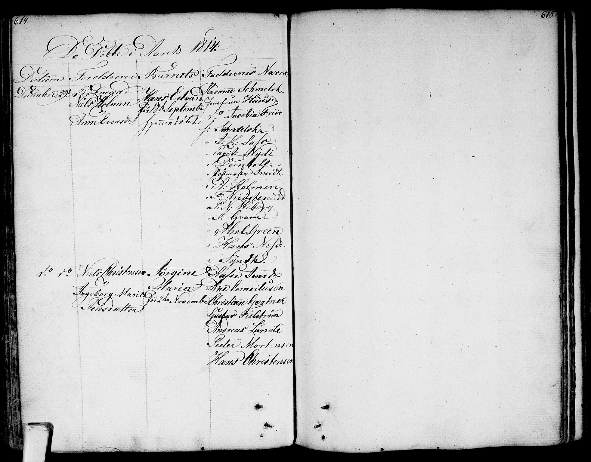 Bragernes kirkebøker, SAKO/A-6/F/Fa/L0006a: Parish register (official) no. I 6, 1782-1814, p. 614-615