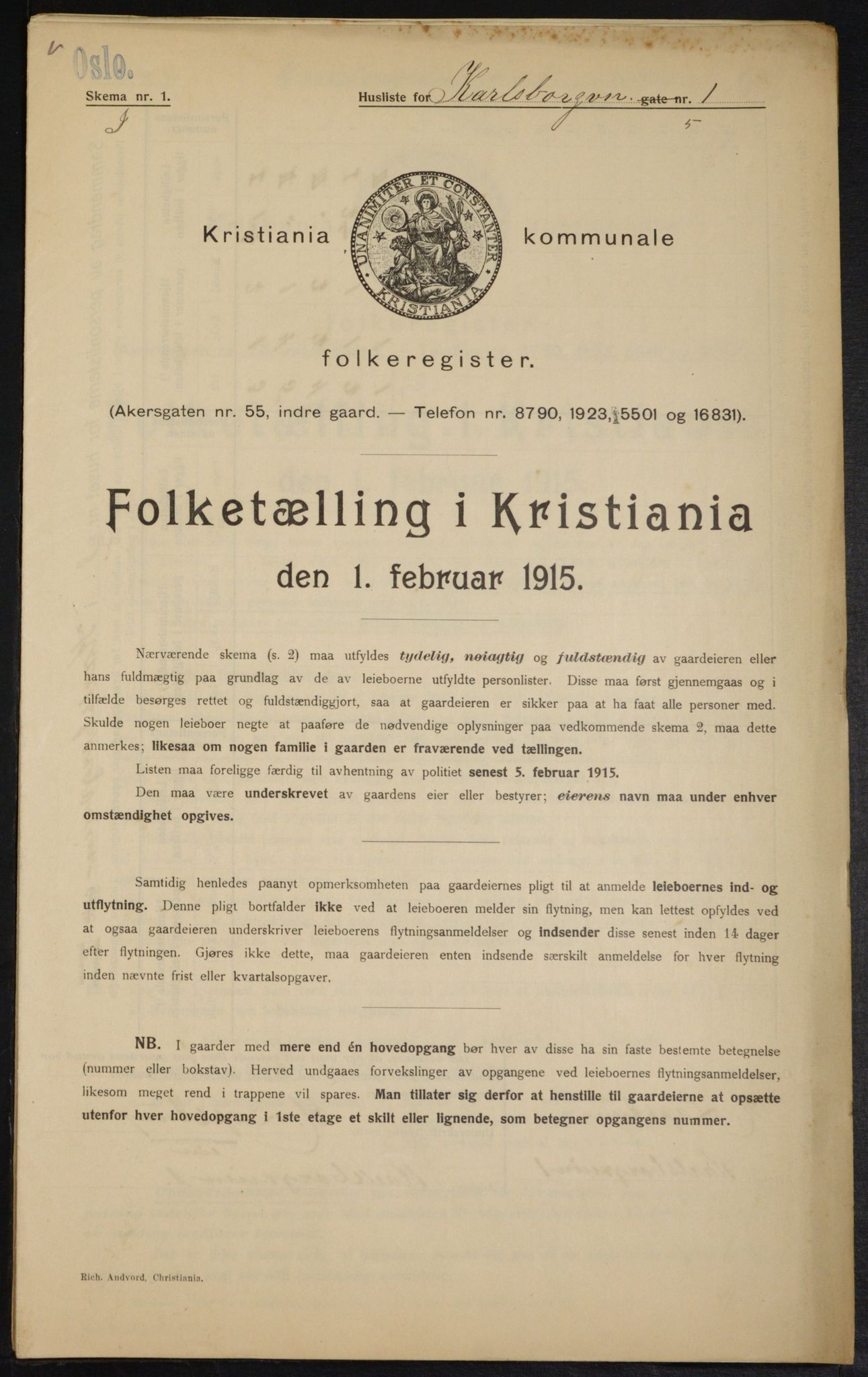 OBA, Municipal Census 1915 for Kristiania, 1915, p. 48430