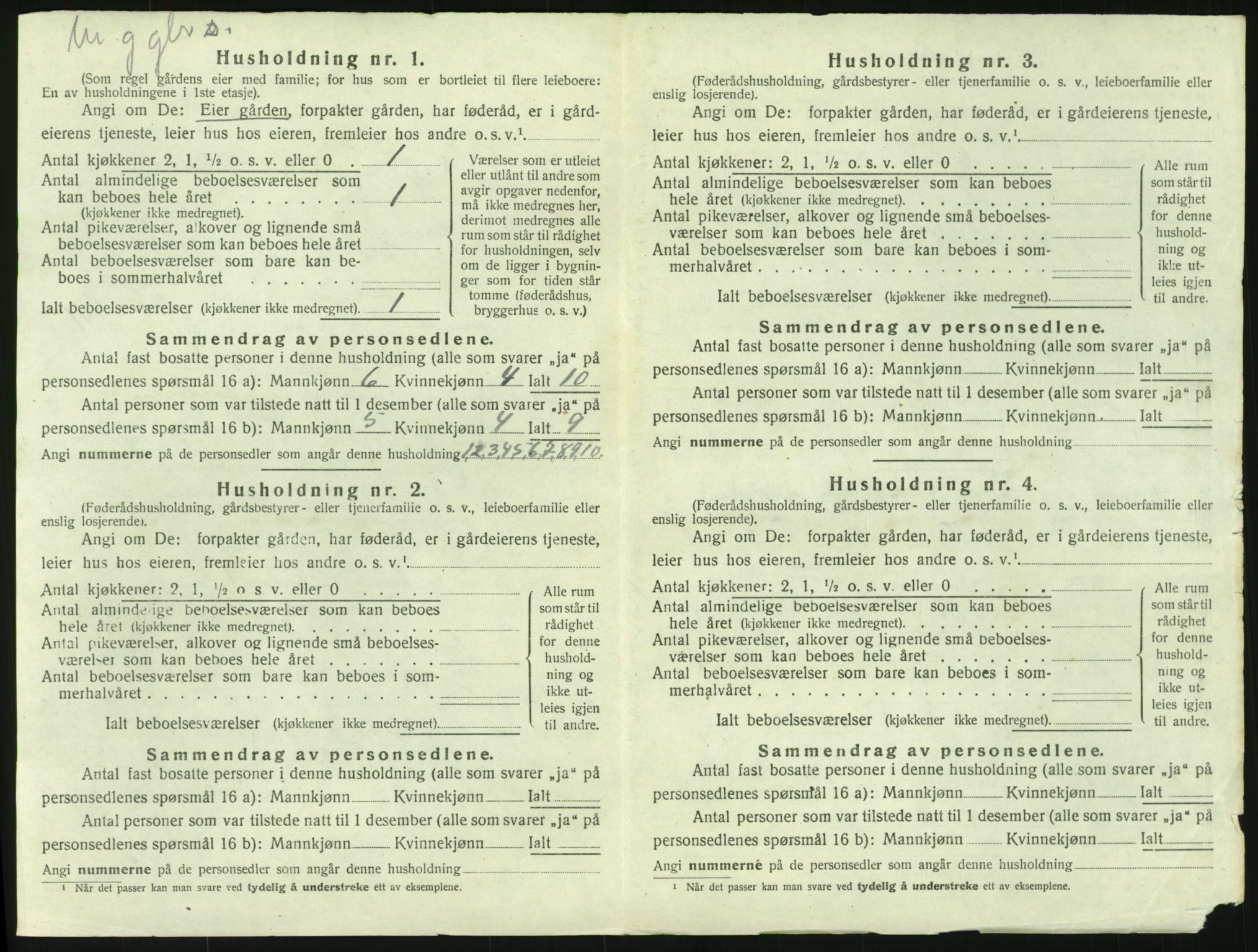 SAH, 1920 census for Etnedal, 1920, p. 789