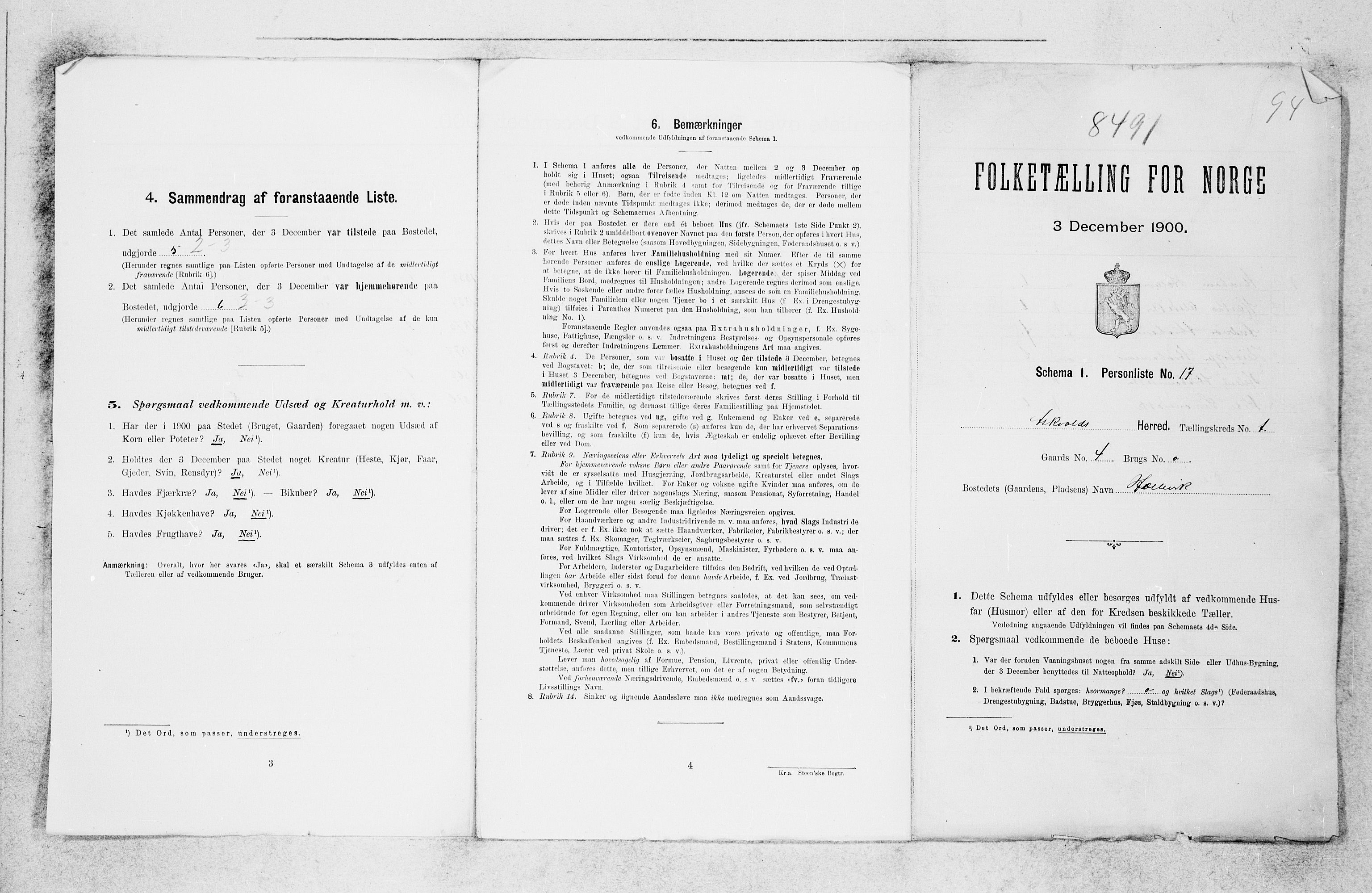 SAB, 1900 census for Askvoll, 1900, p. 30