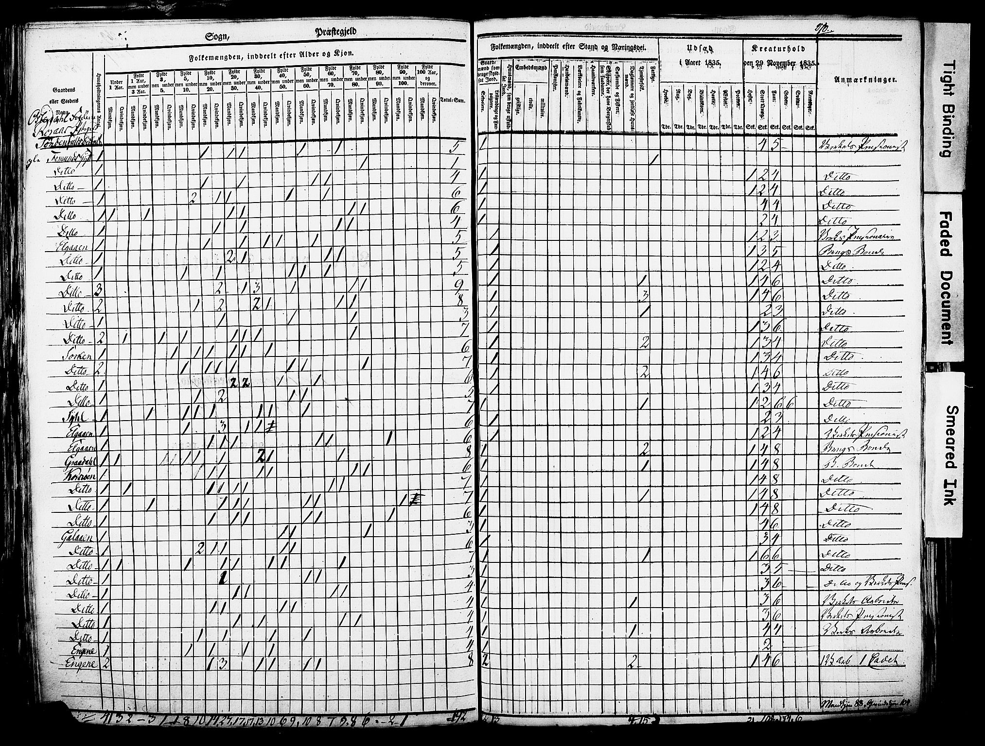 , Census 1835 for Røros, 1835, p. 20