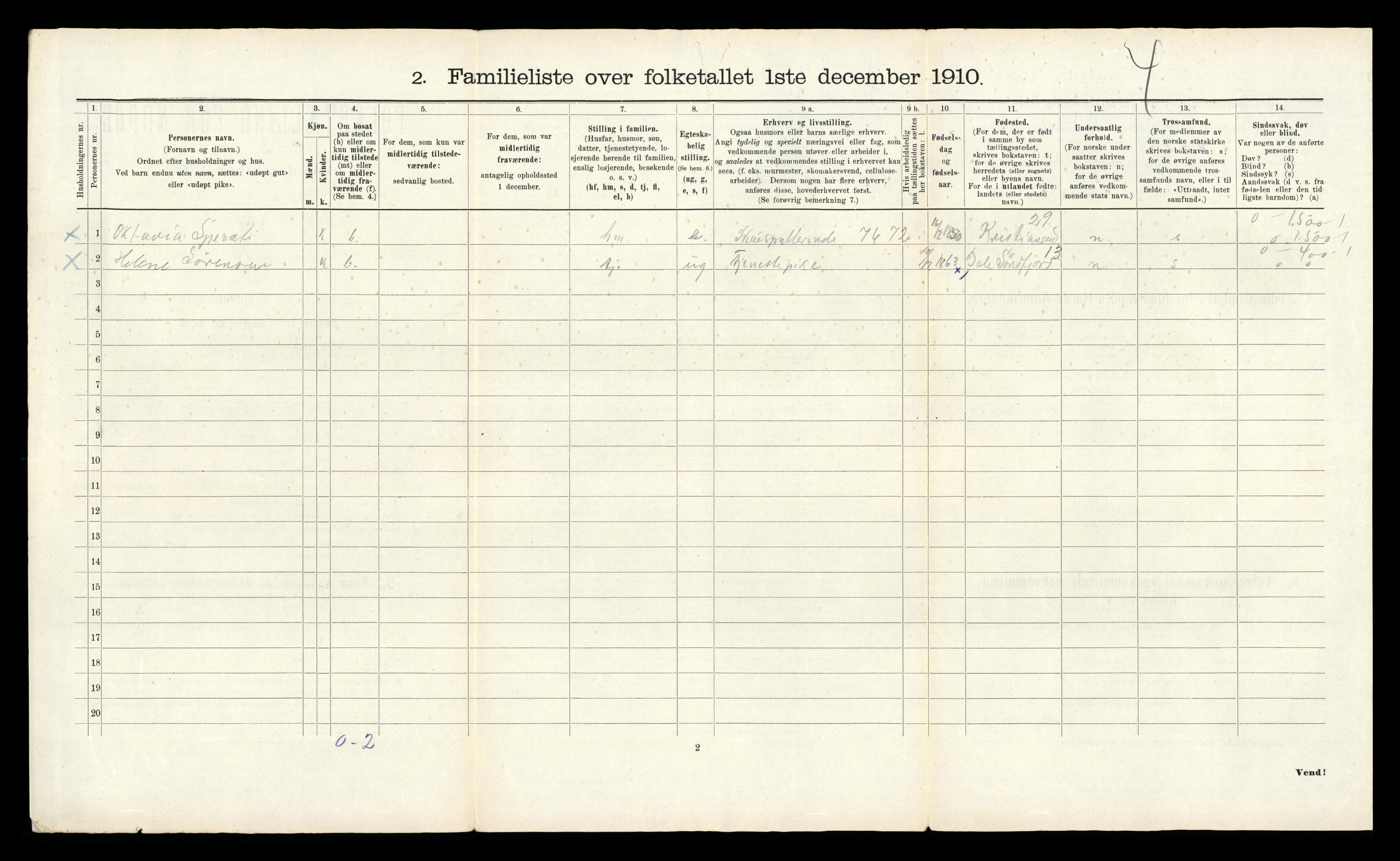 RA, 1910 census for Bergen, 1910, p. 420