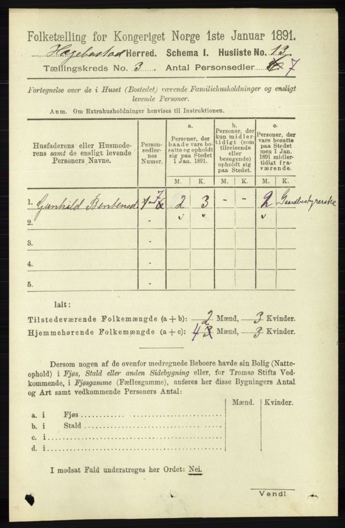 RA, 1891 census for 1034 Hægebostad, 1891, p. 829