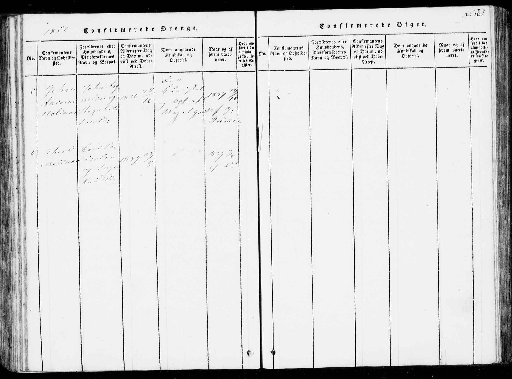 Ministerialprotokoller, klokkerbøker og fødselsregistre - Møre og Romsdal, SAT/A-1454/537/L0517: Parish register (official) no. 537A01, 1818-1862, p. 264