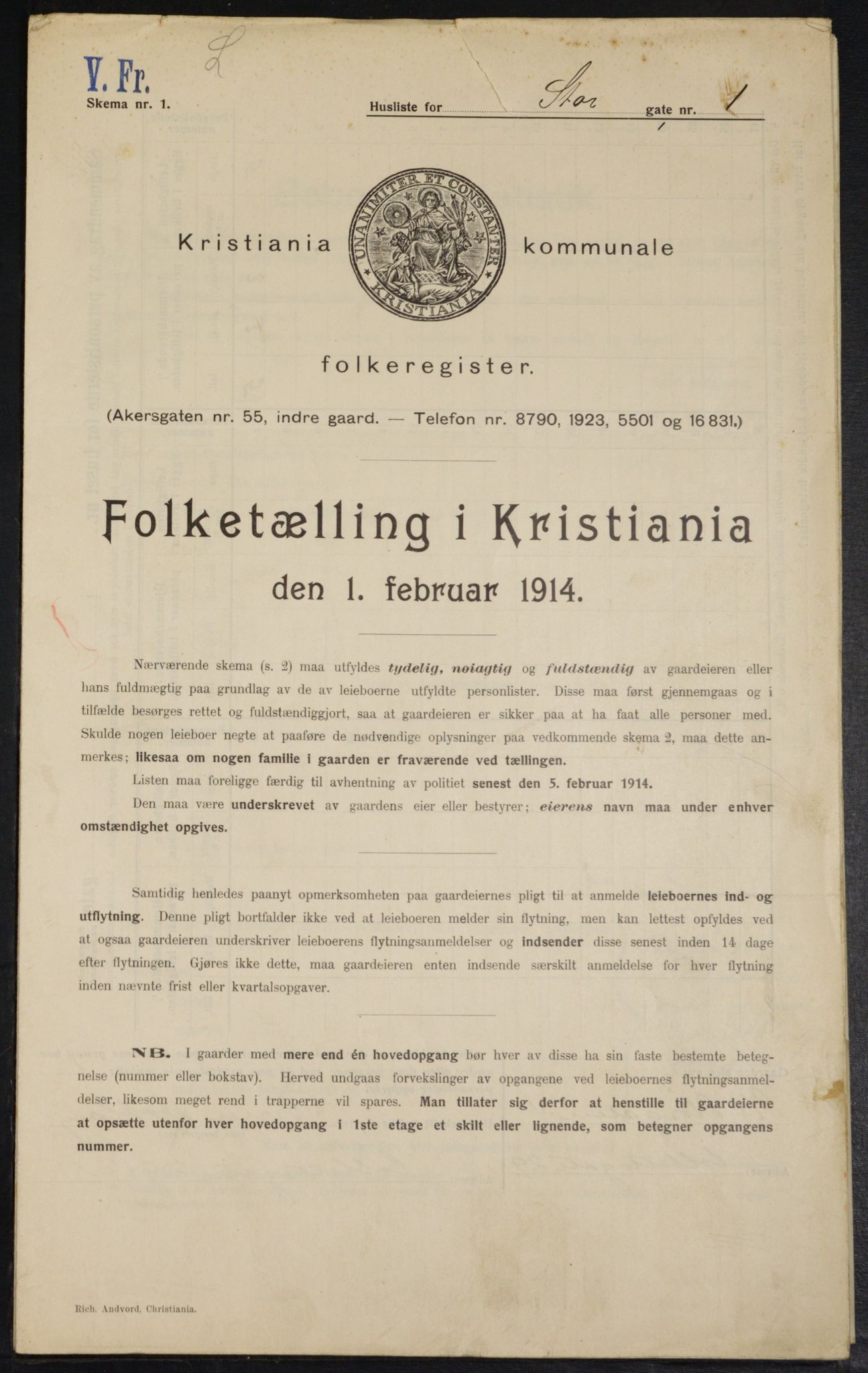 OBA, Municipal Census 1914 for Kristiania, 1914, p. 103578