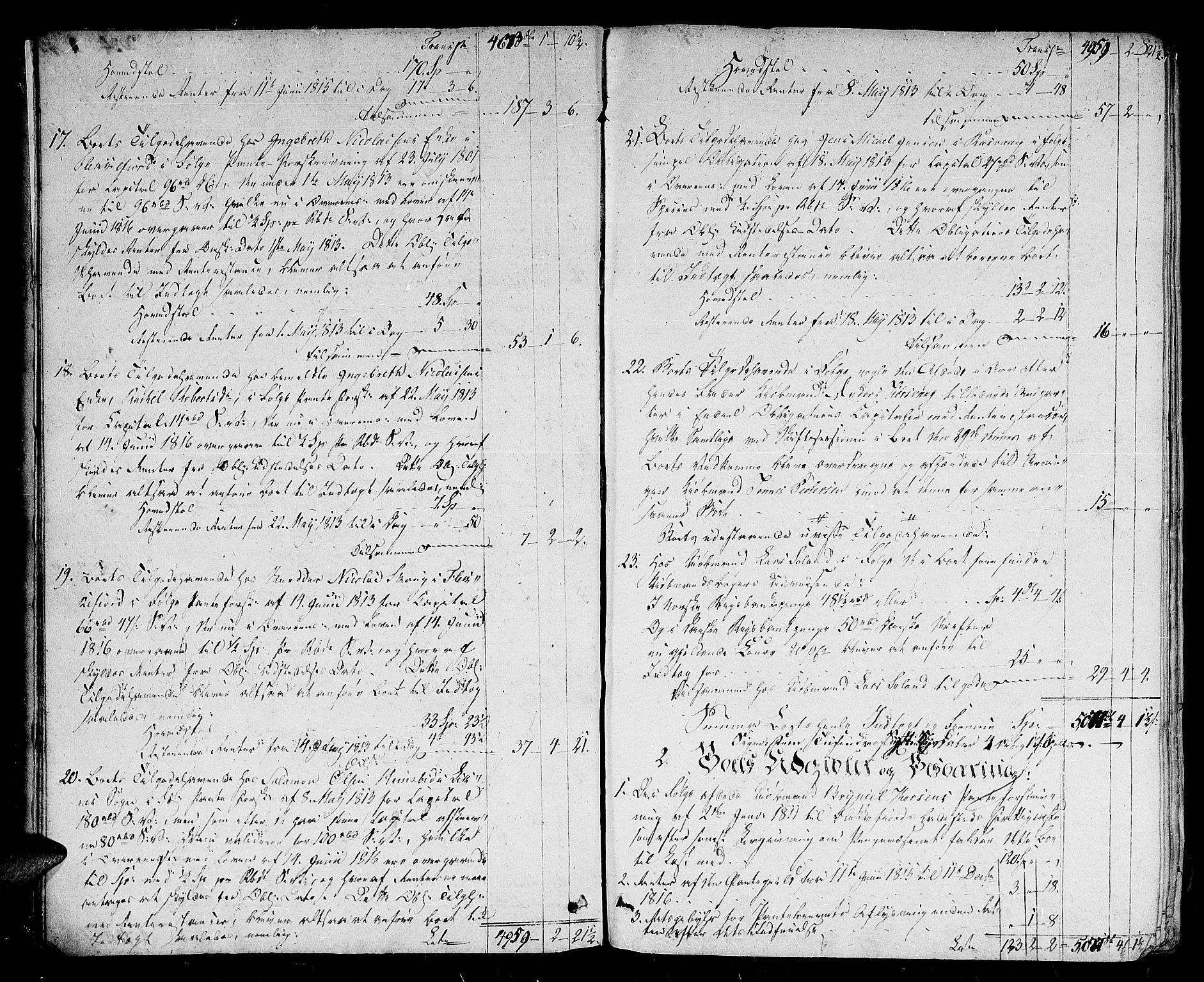 Flekkefjord sorenskriveri, AV/SAK-1221-0001/H/Hc/L0009: Skifteprotokoll nr. 3, med gårdsnavn- og personnavnregister, 1819-1828, p. 7b-8a