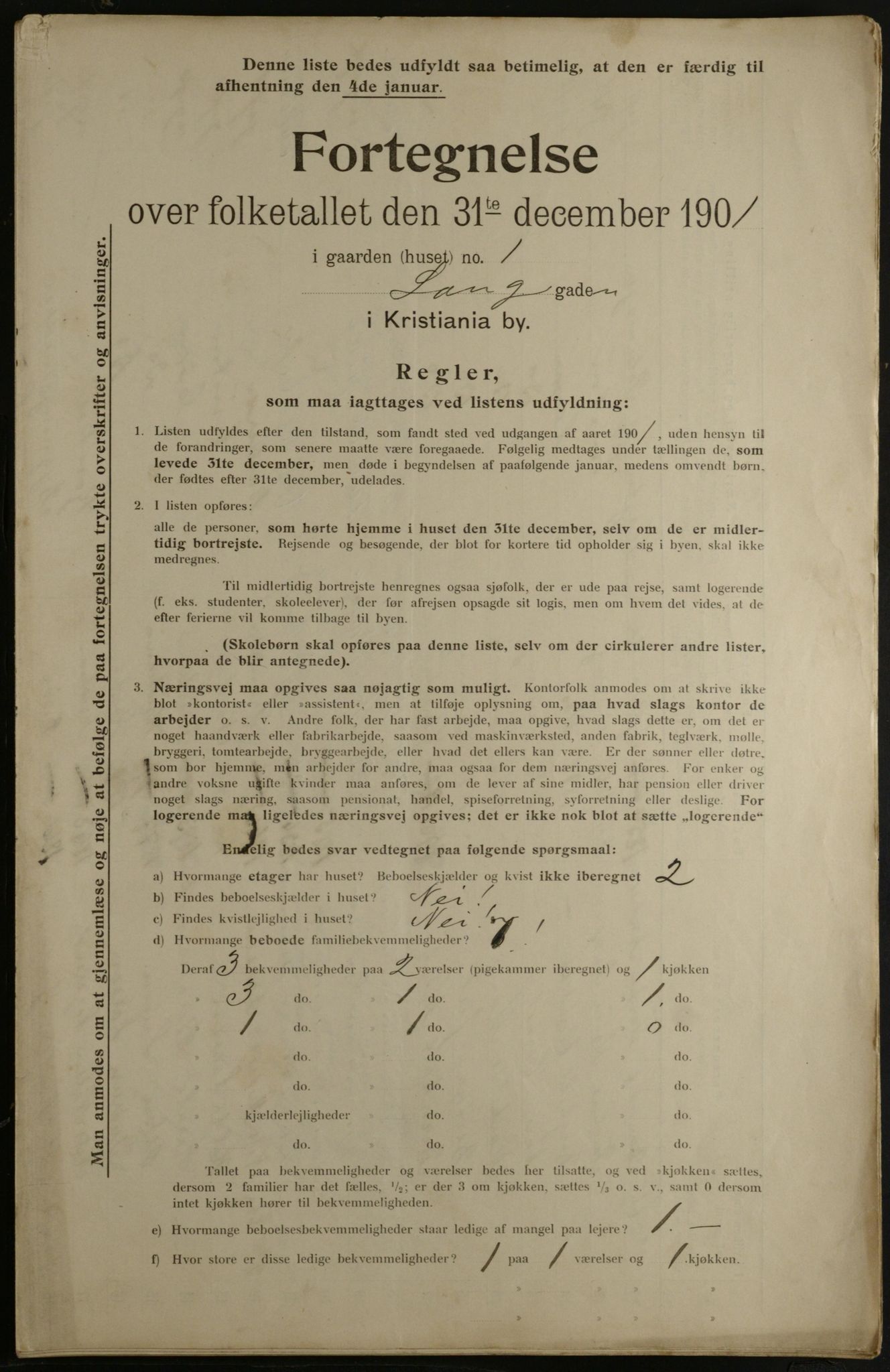 OBA, Municipal Census 1901 for Kristiania, 1901, p. 8700