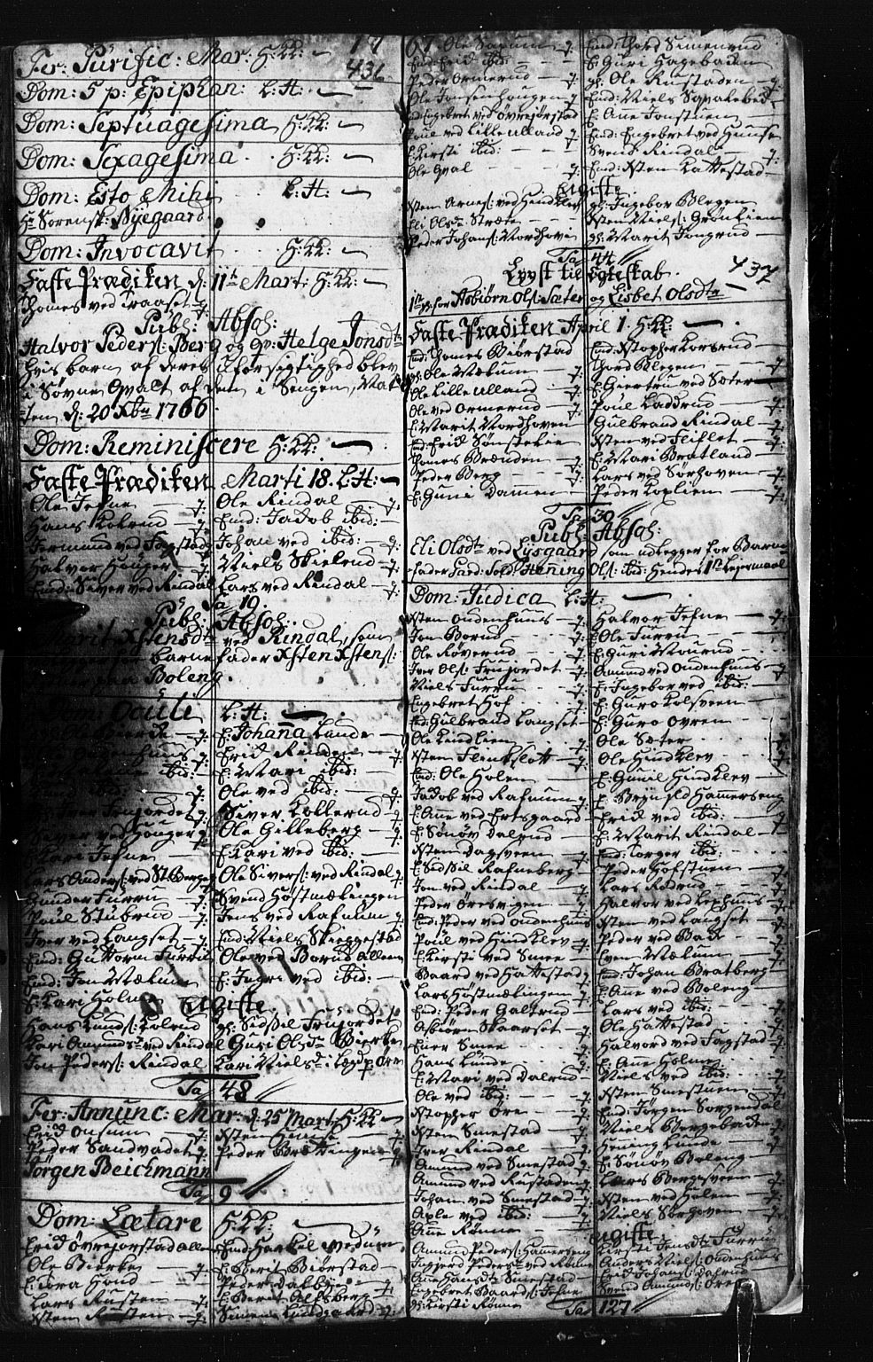 Fåberg prestekontor, SAH/PREST-086/H/Ha/Hab/L0001: Parish register (copy) no. 1, 1727-1767, p. 436-437
