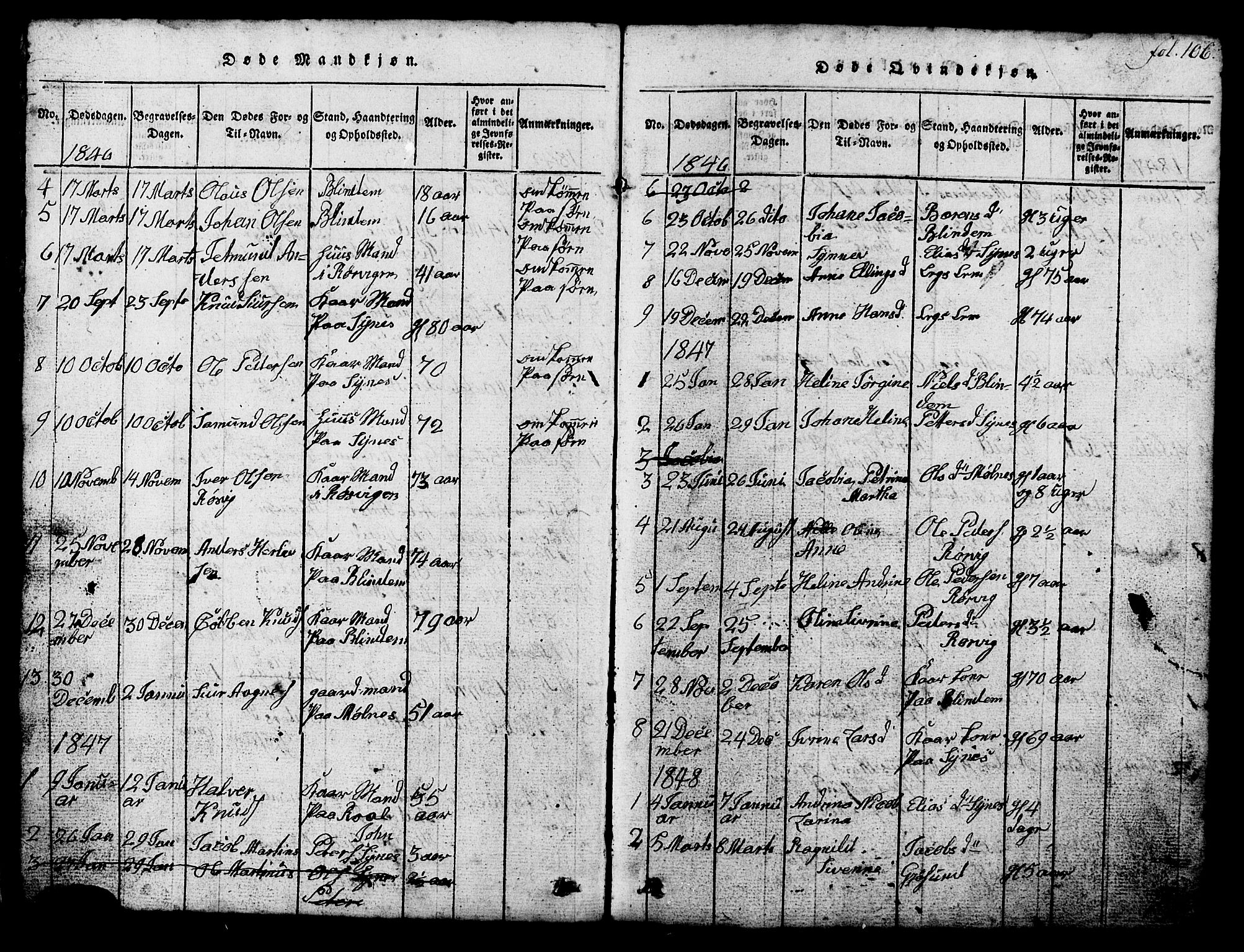Ministerialprotokoller, klokkerbøker og fødselsregistre - Møre og Romsdal, SAT/A-1454/537/L0520: Parish register (copy) no. 537C01, 1819-1868, p. 106