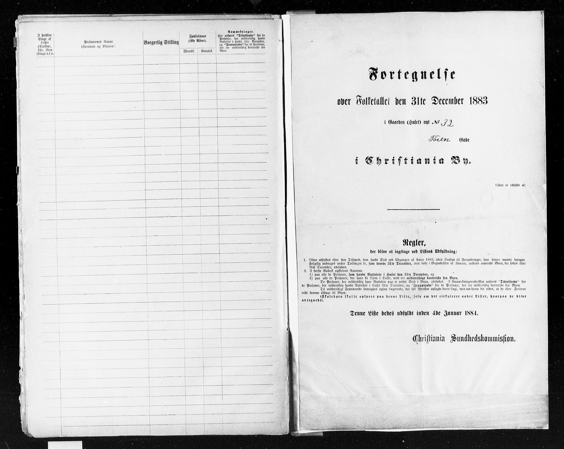 OBA, Municipal Census 1883 for Kristiania, 1883, p. 5036