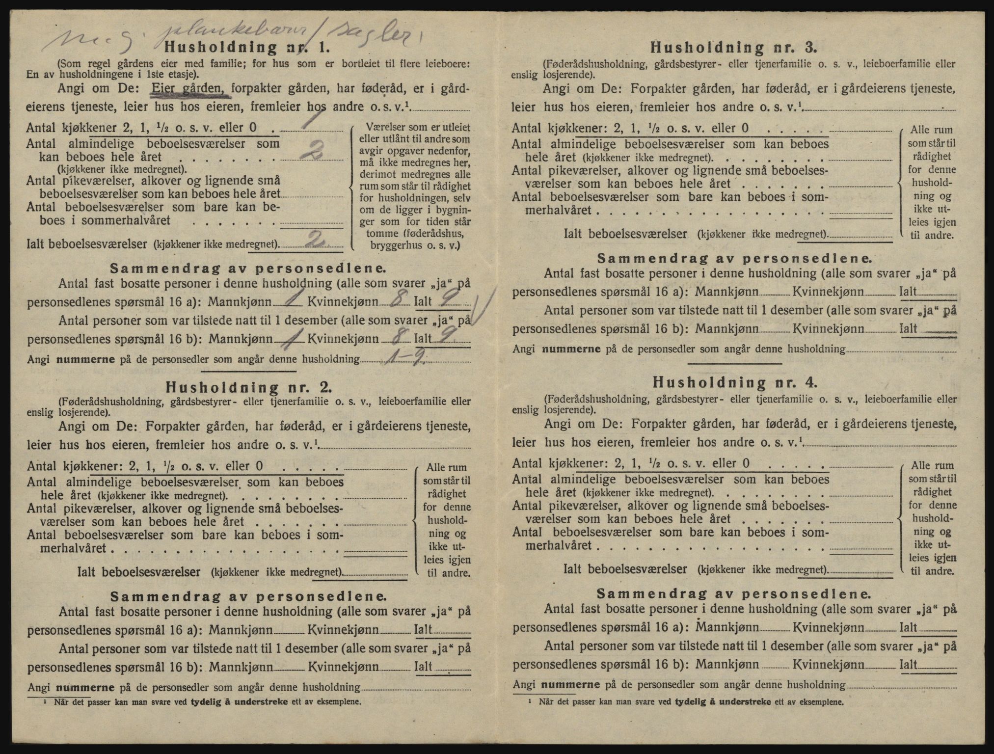 SAO, 1920 census for Glemmen, 1920, p. 2696