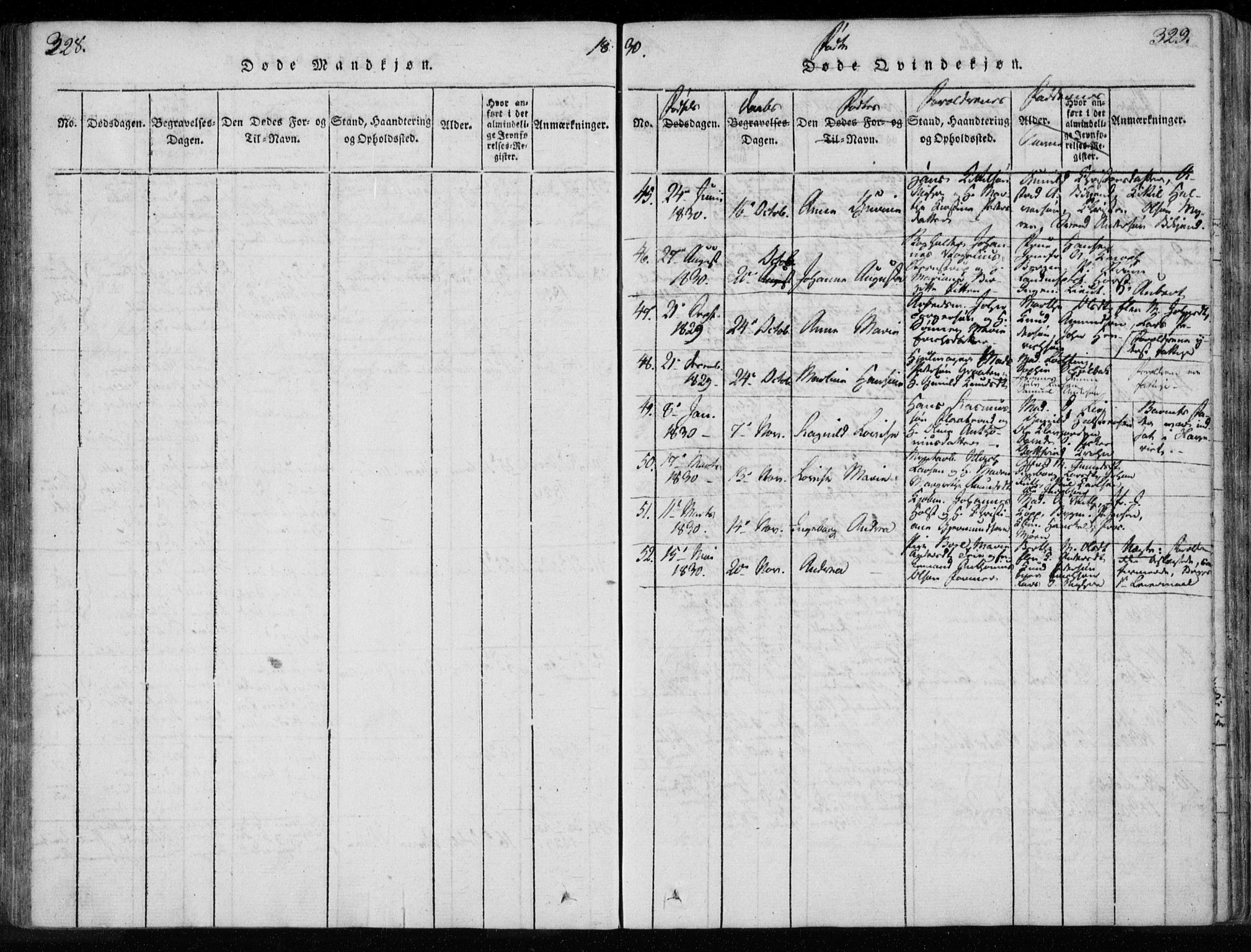 Kongsberg kirkebøker, AV/SAKO-A-22/F/Fa/L0008: Parish register (official) no. I 8, 1816-1839, p. 328-329