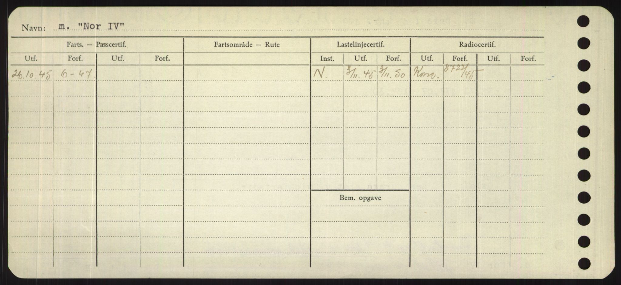 Sjøfartsdirektoratet med forløpere, Skipsmålingen, RA/S-1627/H/Hd/L0026: Fartøy, N-Norhol, p. 316