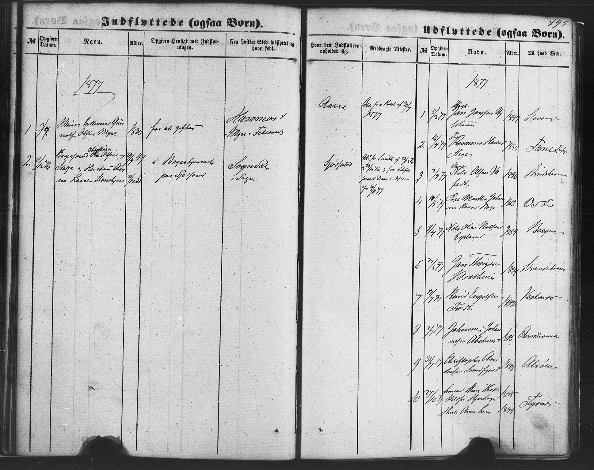 Fusa sokneprestembete, AV/SAB-A-75401/H/Haa: Parish register (official) no. A 1II, 1855-1879, p. 495