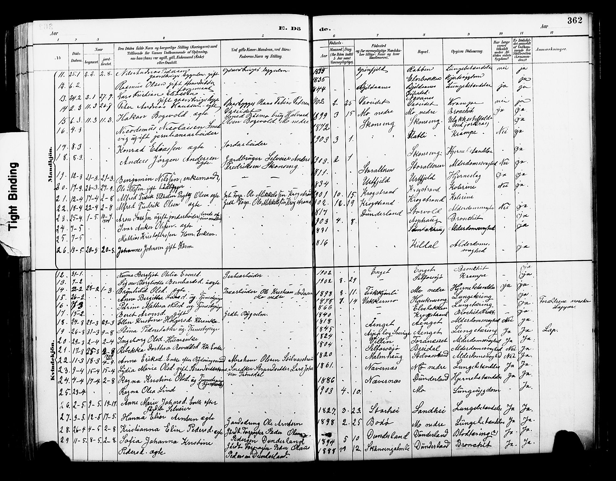 Ministerialprotokoller, klokkerbøker og fødselsregistre - Nordland, SAT/A-1459/827/L0421: Parish register (copy) no. 827C10, 1887-1906, p. 362