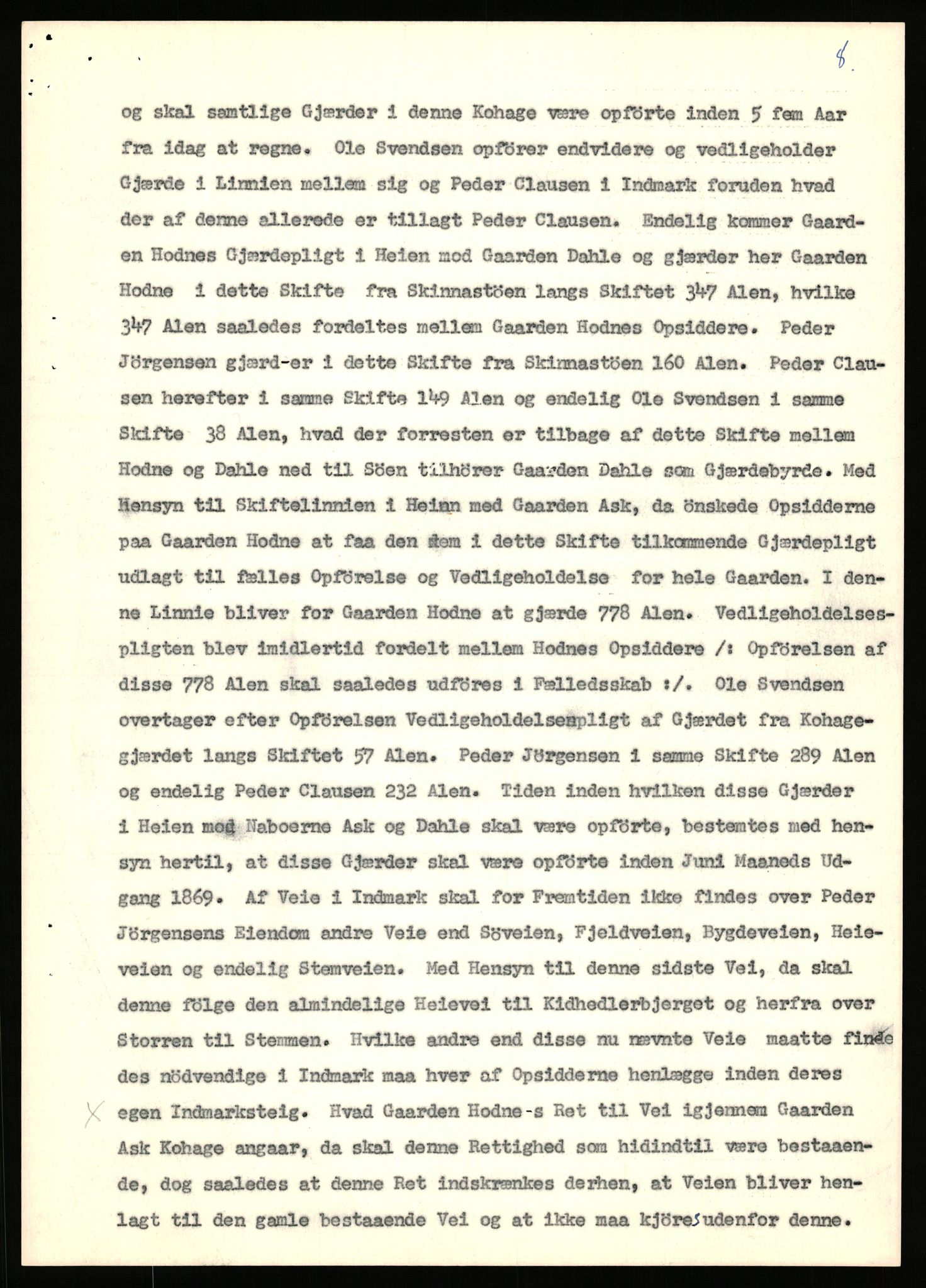 Statsarkivet i Stavanger, AV/SAST-A-101971/03/Y/Yj/L0038: Avskrifter sortert etter gårdsnavn: Hodne - Holte, 1750-1930, p. 41