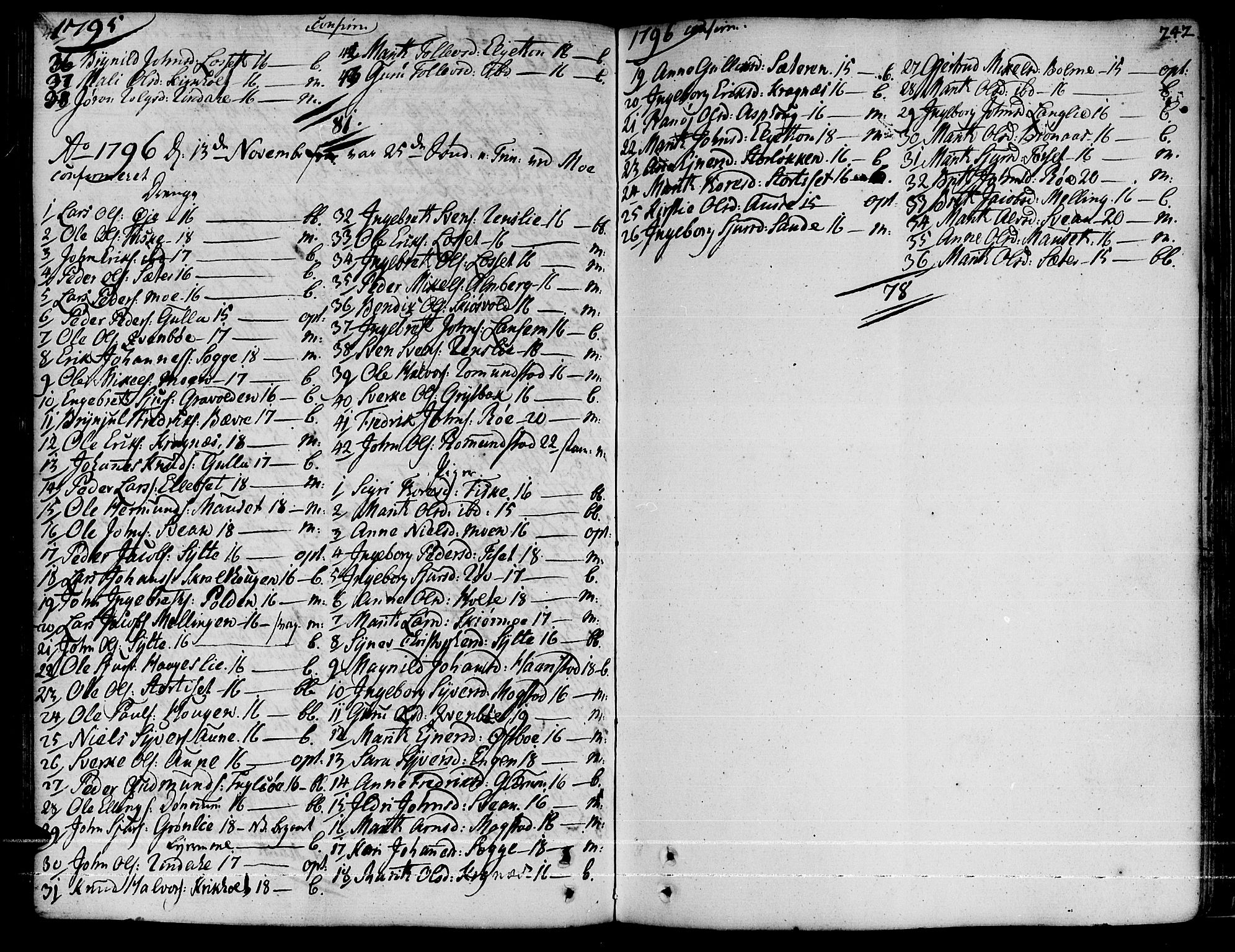 Ministerialprotokoller, klokkerbøker og fødselsregistre - Møre og Romsdal, AV/SAT-A-1454/595/L1039: Parish register (official) no. 595A01, 1750-1796, p. 242