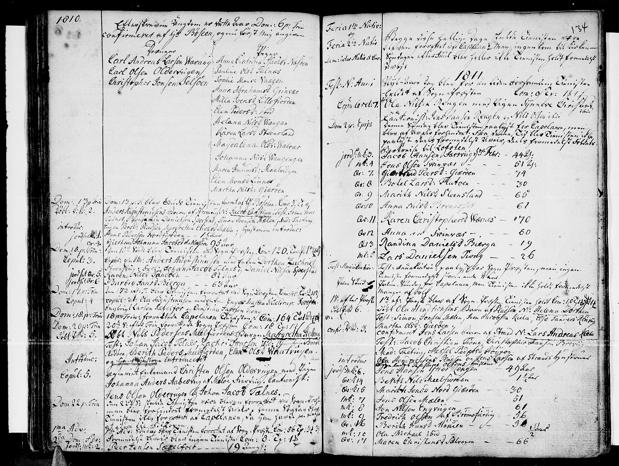 Ministerialprotokoller, klokkerbøker og fødselsregistre - Nordland, SAT/A-1459/841/L0591: Parish register (official) no. 841A03 /1, 1777-1819, p. 133-134