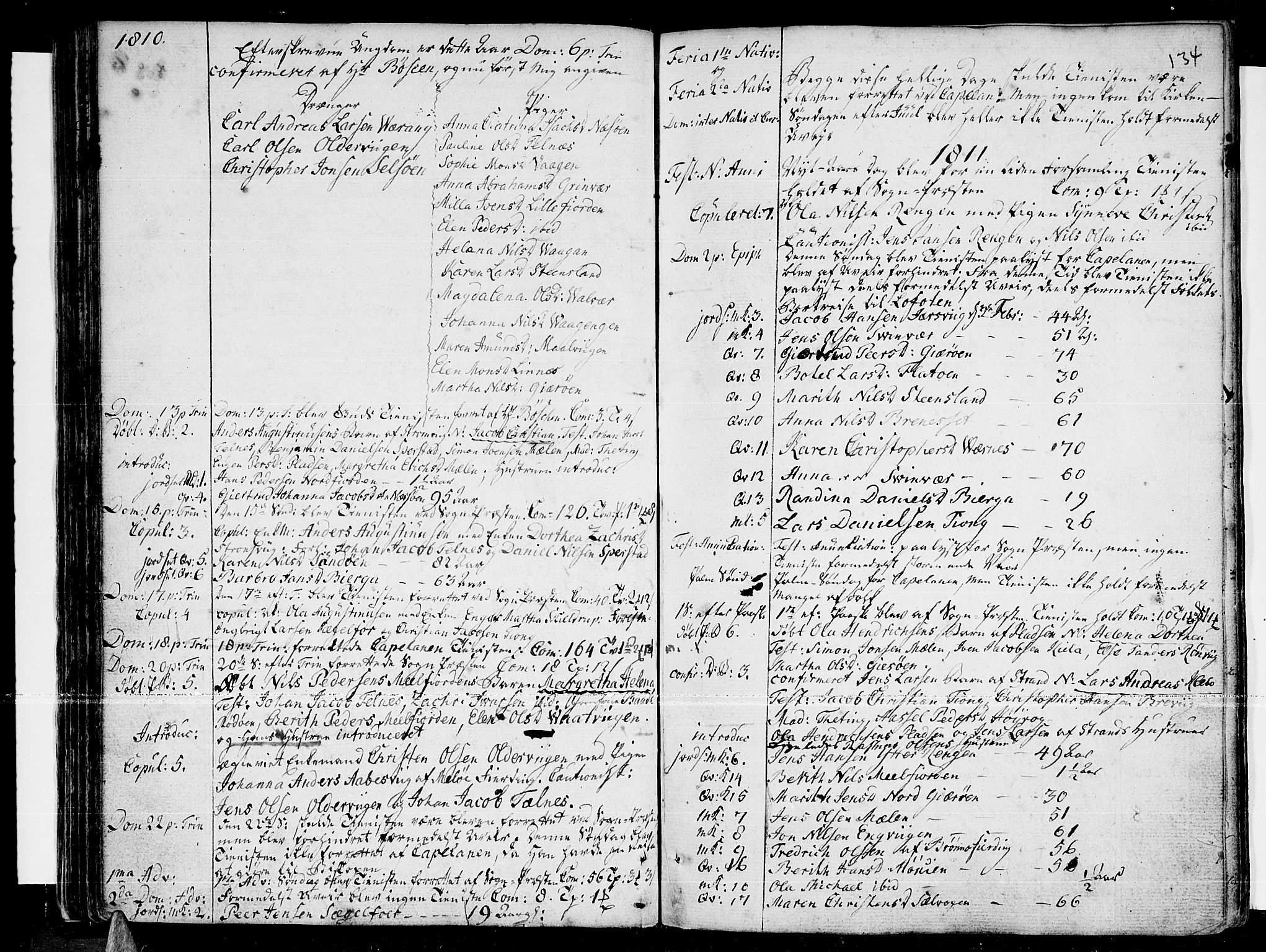 Ministerialprotokoller, klokkerbøker og fødselsregistre - Nordland, AV/SAT-A-1459/841/L0591: Parish register (official) no. 841A03 /1, 1777-1819, p. 133-134