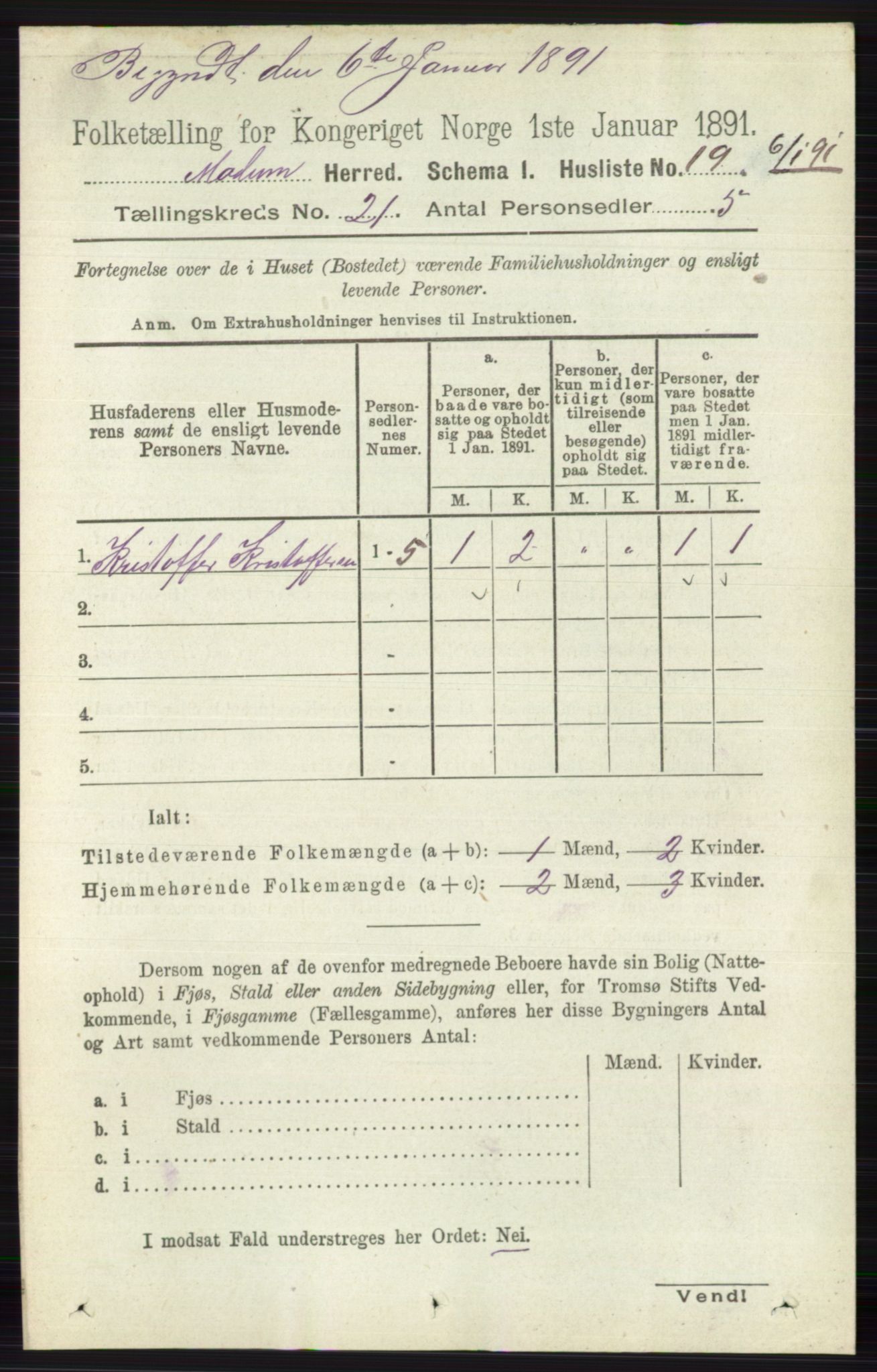 RA, 1891 census for 0623 Modum, 1891, p. 8081