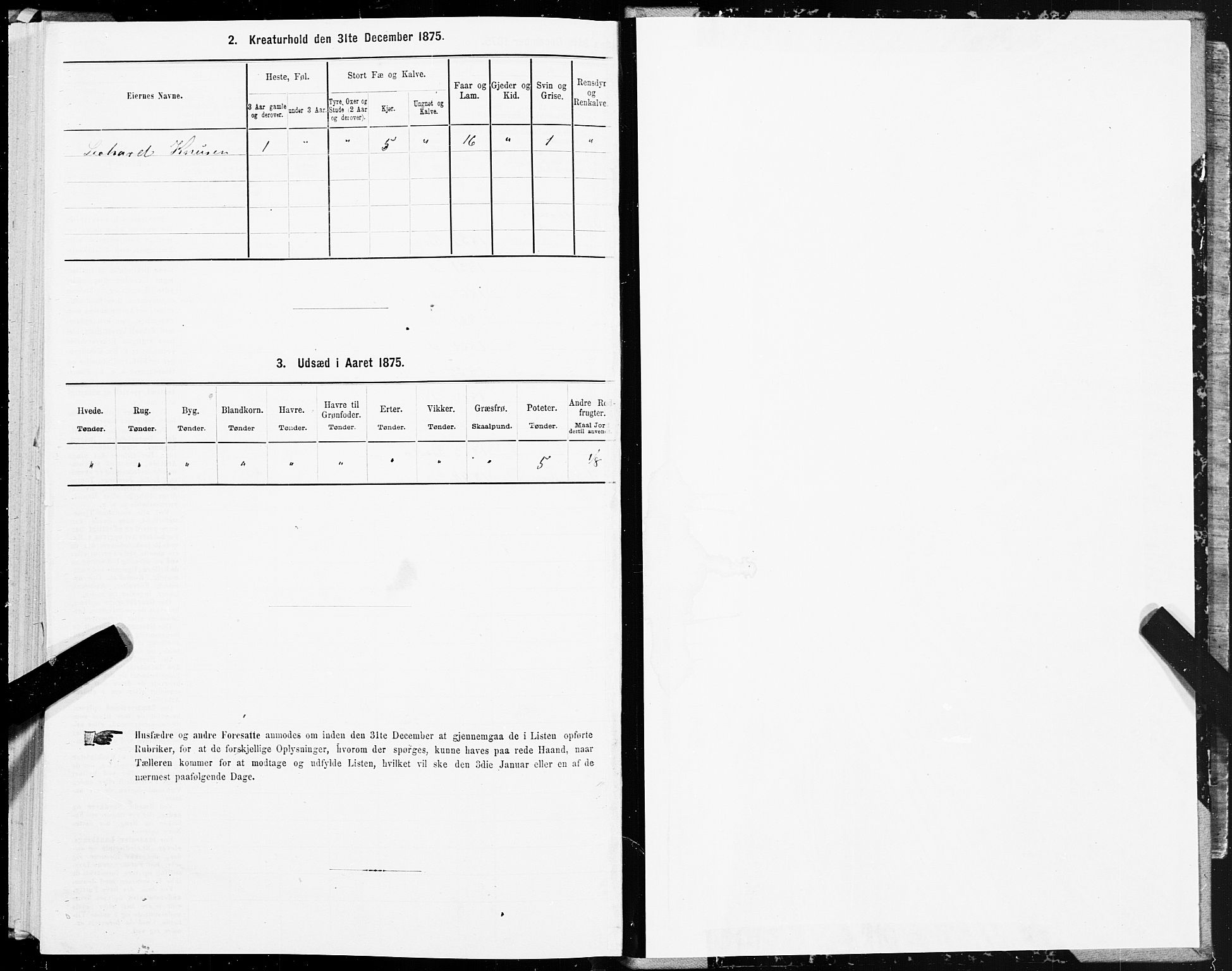 SAT, 1875 census for 1862P Borge, 1875