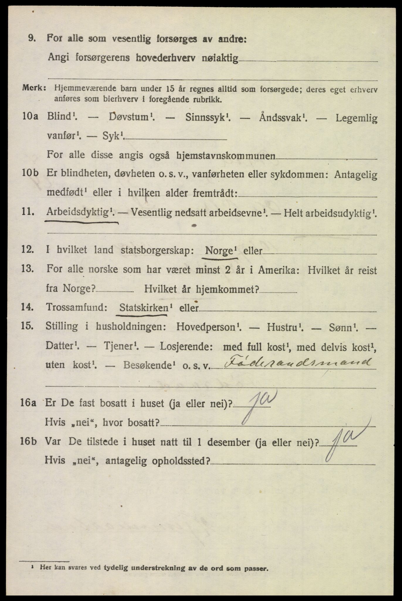 SAH, 1920 census for Trysil, 1920, p. 6250