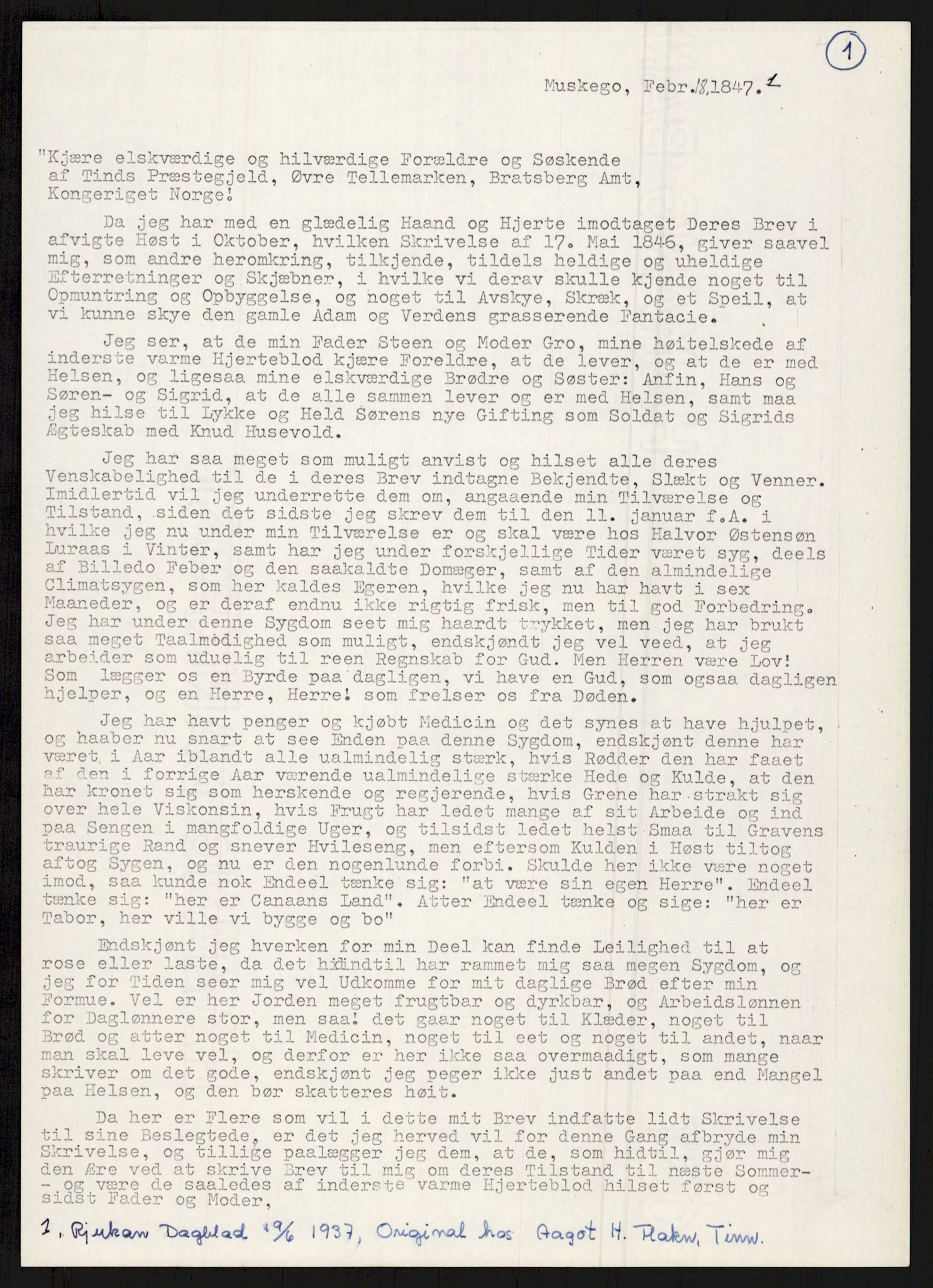 Samlinger til kildeutgivelse, Amerikabrevene, AV/RA-EA-4057/F/L0024: Innlån fra Telemark: Gunleiksrud - Willard, 1838-1914, p. 543