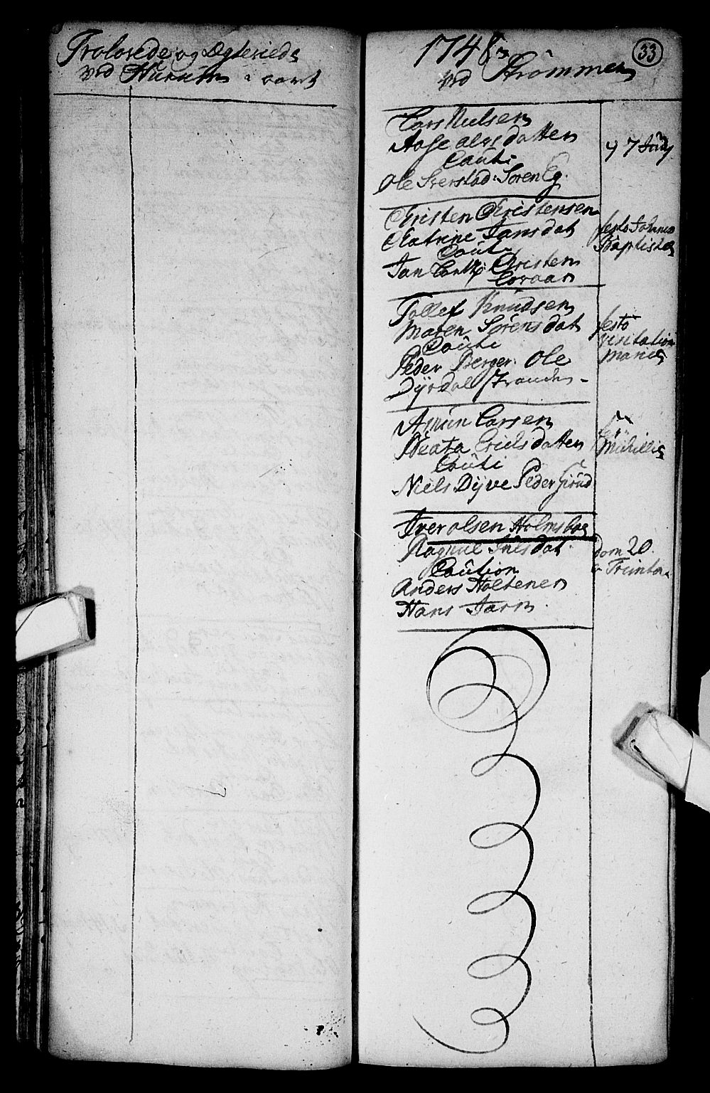 Hurum kirkebøker, AV/SAKO-A-229/F/Fa/L0003: Parish register (official) no. 3, 1733-1757, p. 33