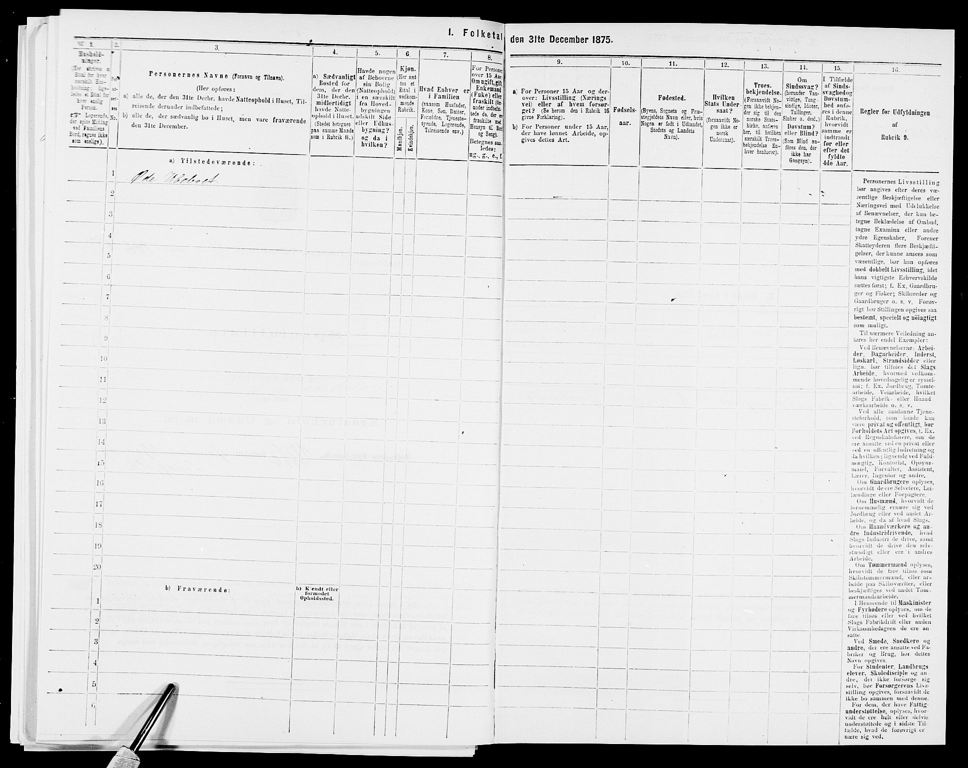 SAK, 1875 census for 0913L Risør/Søndeled, 1875, p. 1256