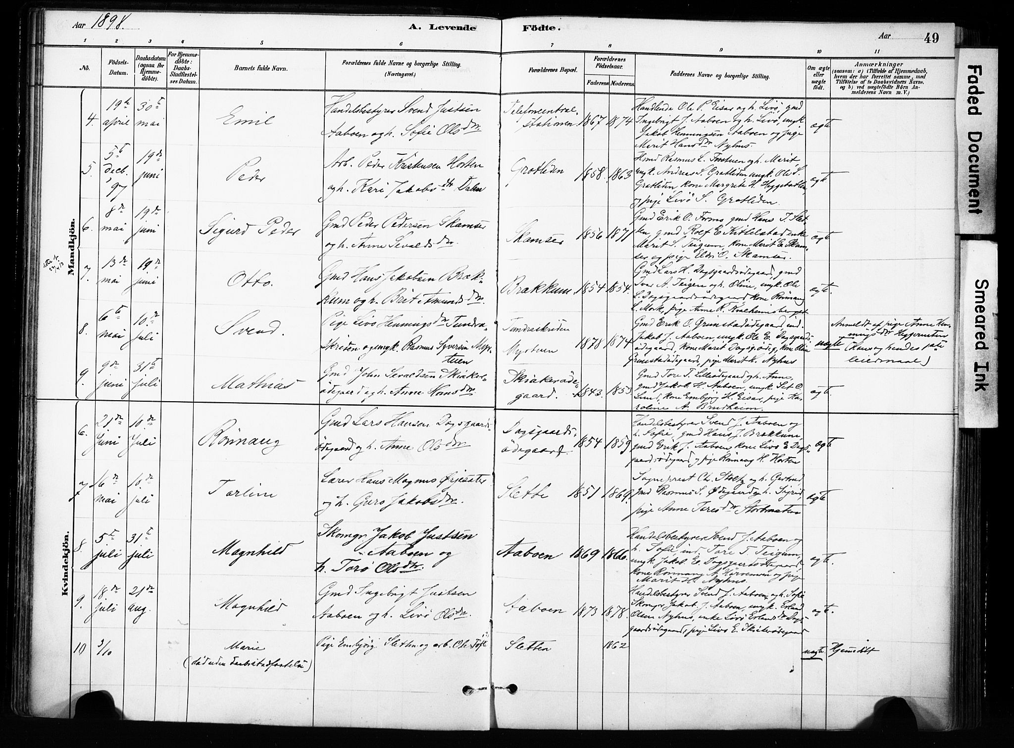 Skjåk prestekontor, AV/SAH-PREST-072/H/Ha/Haa/L0004: Parish register (official) no. 4, 1880-1904, p. 49
