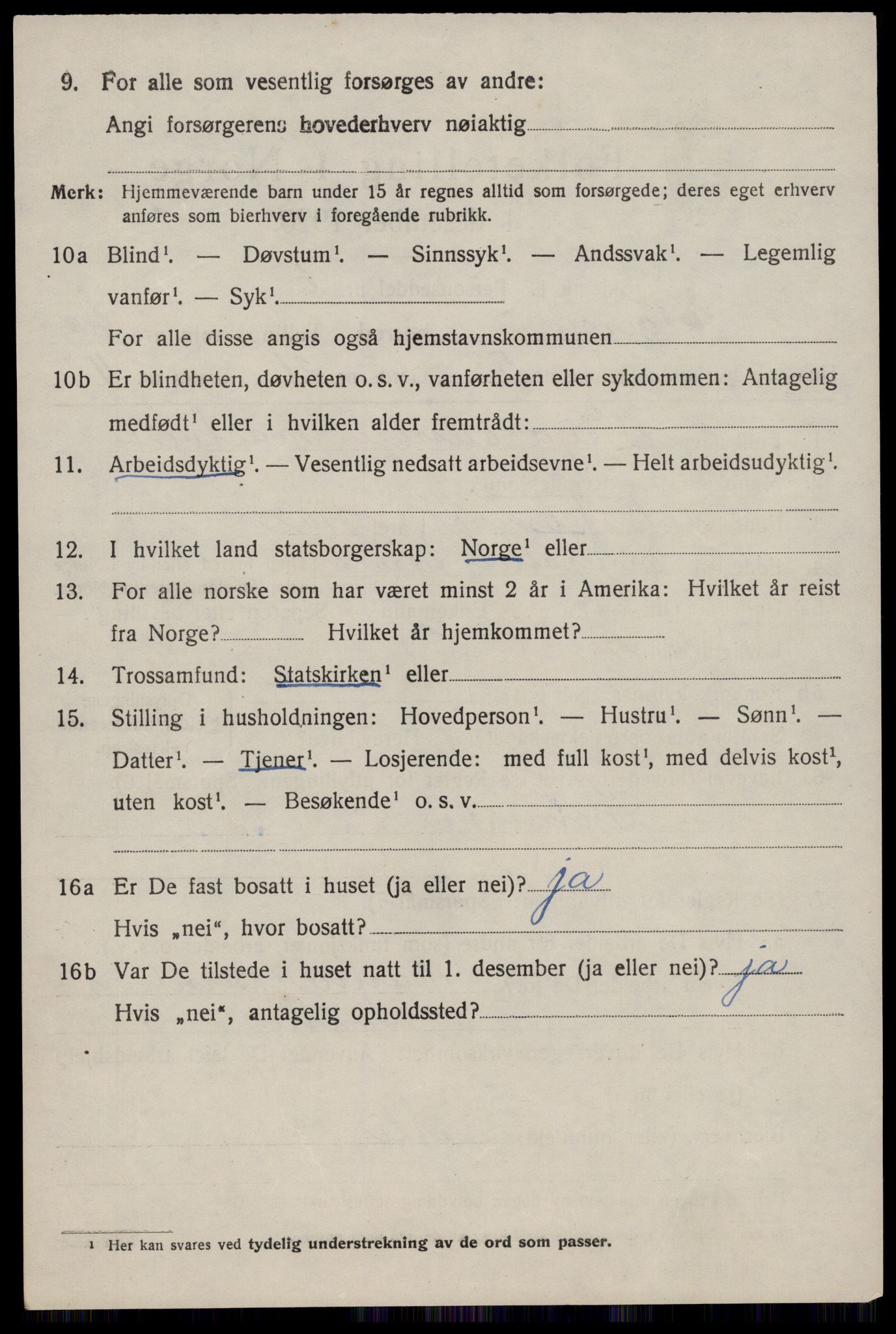 SAST, 1920 census for Eigersund, 1920, p. 4602