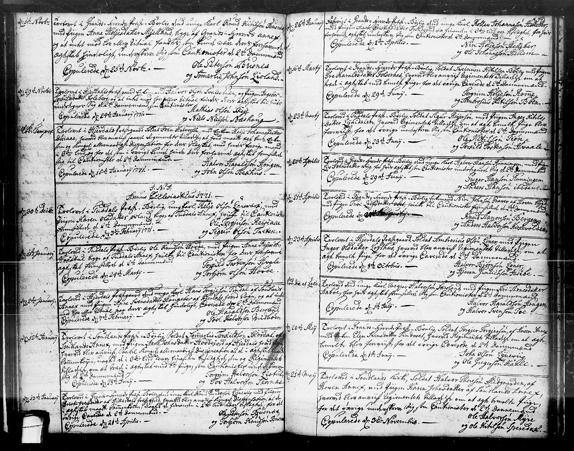 Hjartdal kirkebøker, SAKO/A-270/F/Fa/L0004: Parish register (official) no. I 4, 1727-1795, p. 49