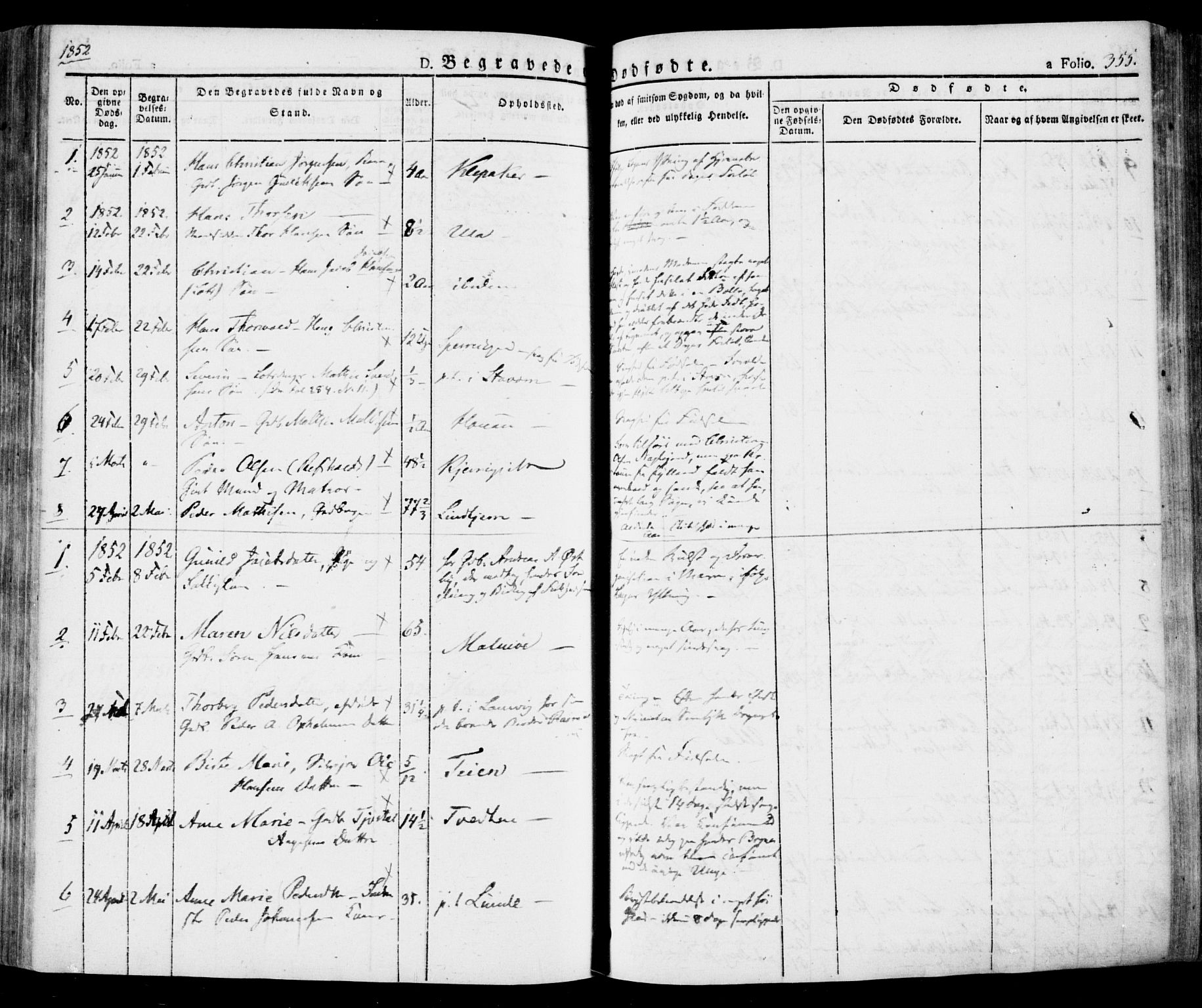 Tjølling kirkebøker, SAKO/A-60/F/Fa/L0006: Parish register (official) no. 6, 1835-1859, p. 355