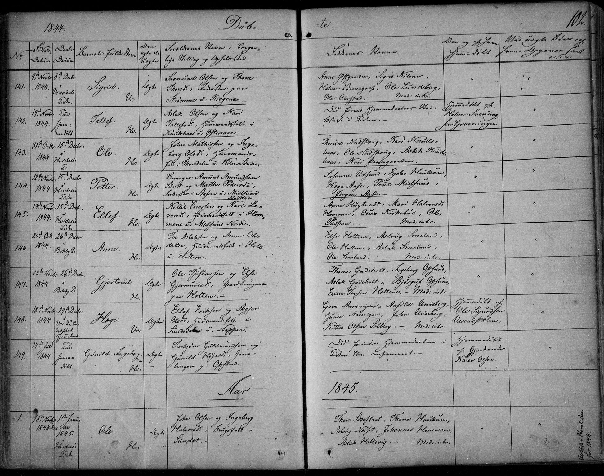 Kviteseid kirkebøker, SAKO/A-276/F/Fa/L0006: Parish register (official) no. I 6, 1836-1858, p. 102