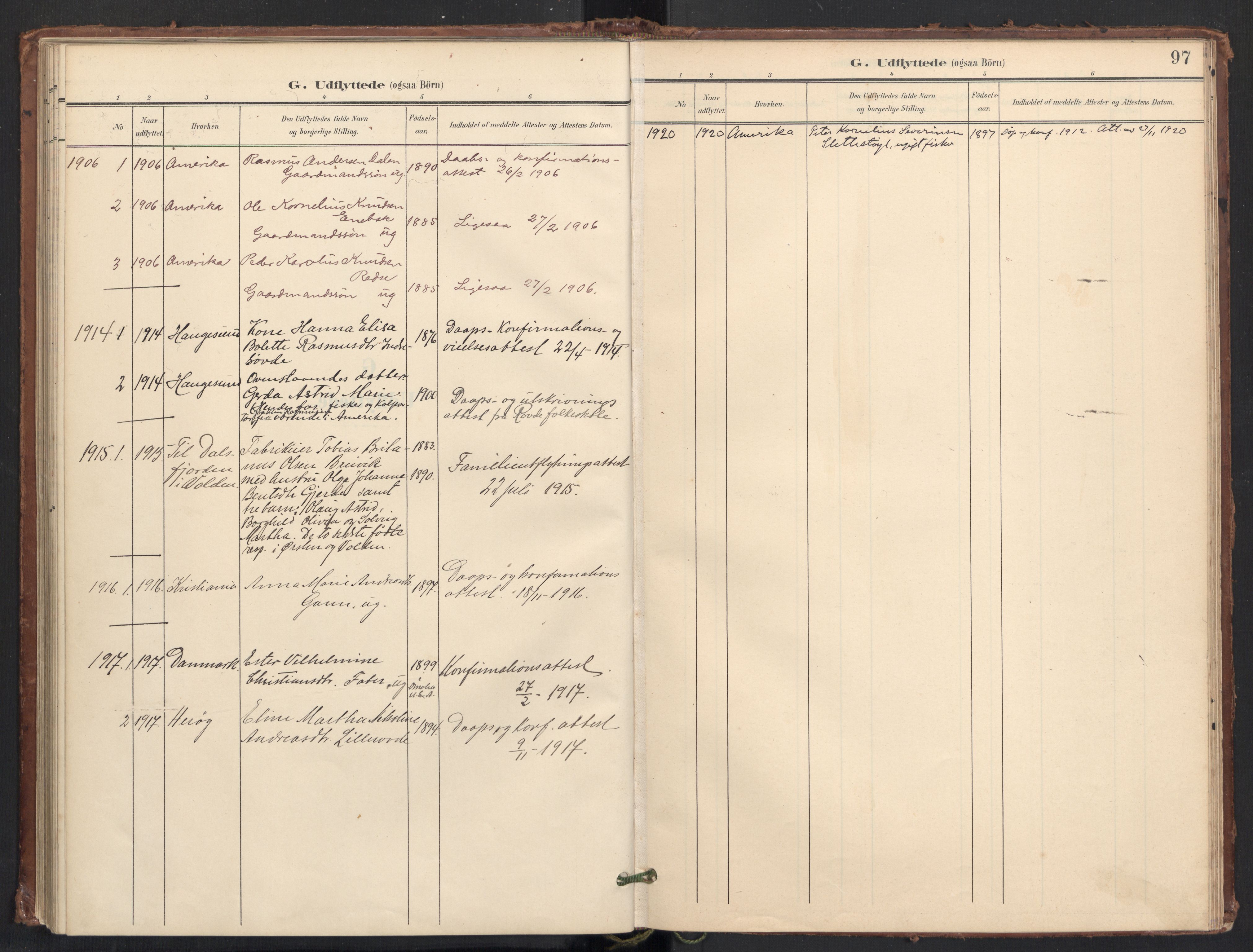 Ministerialprotokoller, klokkerbøker og fødselsregistre - Møre og Romsdal, SAT/A-1454/504/L0057: Parish register (official) no. 504A04, 1902-1919, p. 97